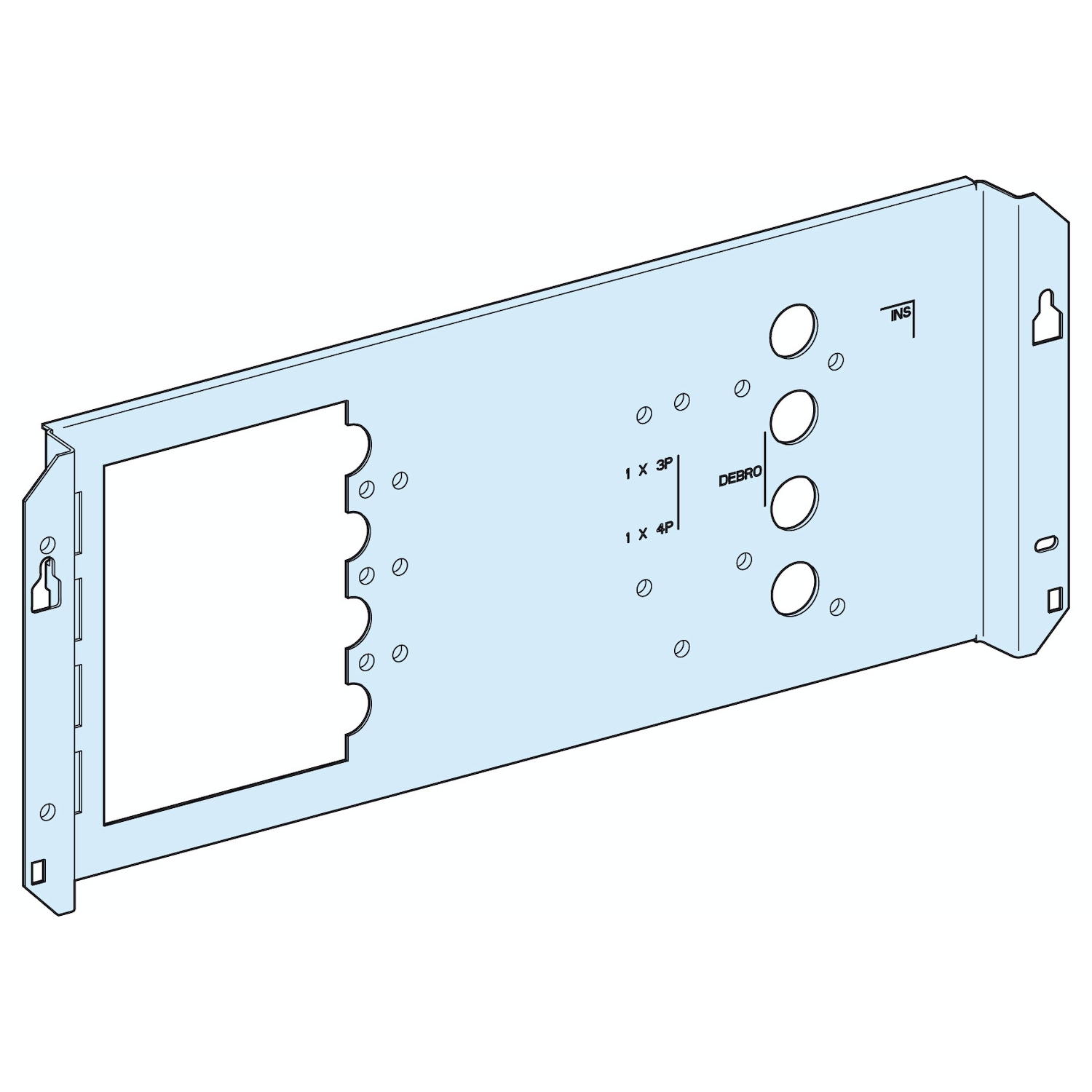 Schneider Electric Schneider Electric 03032 – MOUNTING PLATE NSX 250 HZ. FIX+MOT/PLUG-IN