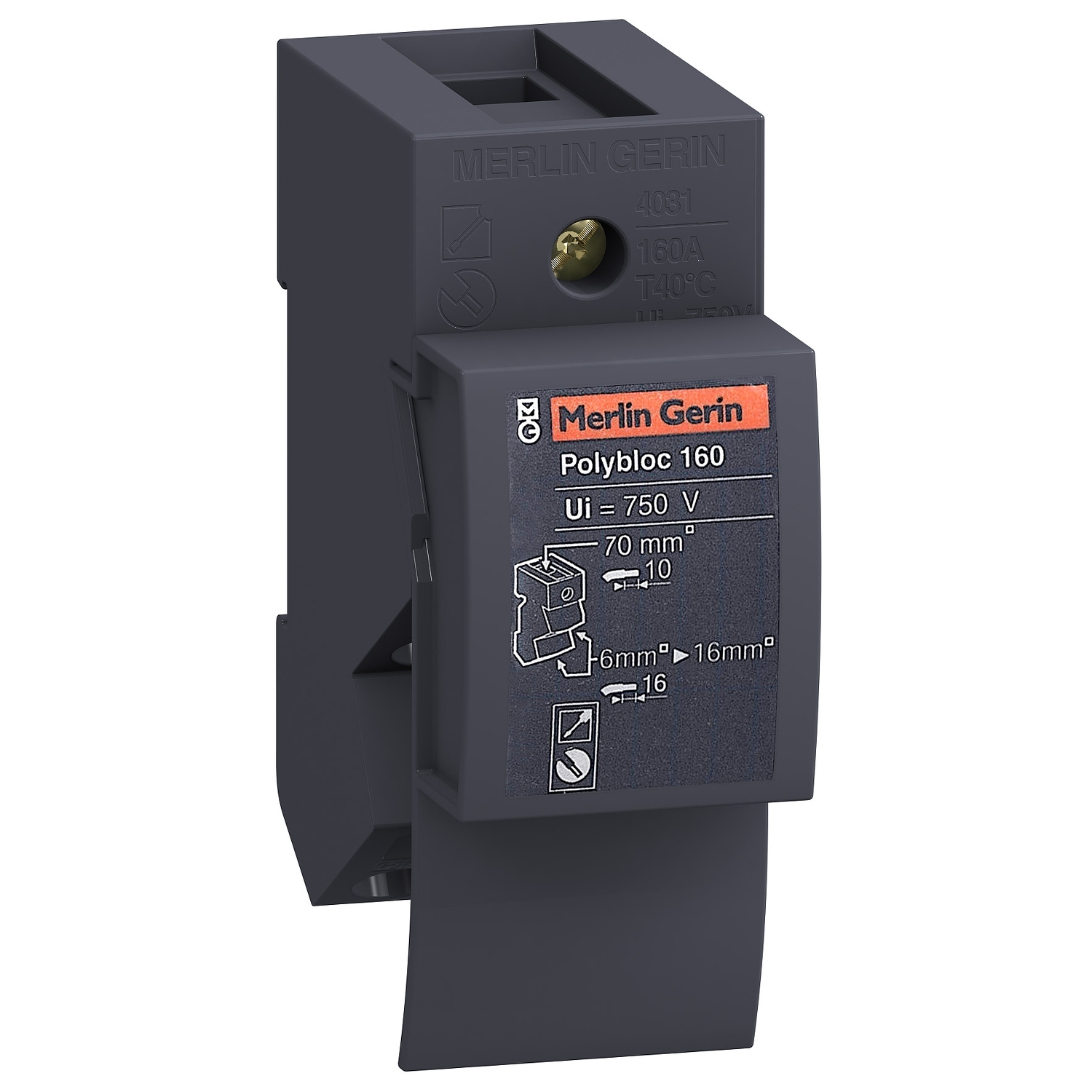 Schneider Electric Schneider Electric 04031 – LINERGY DX 1P DIST.BLOCK 160A 4M 6HOLES
