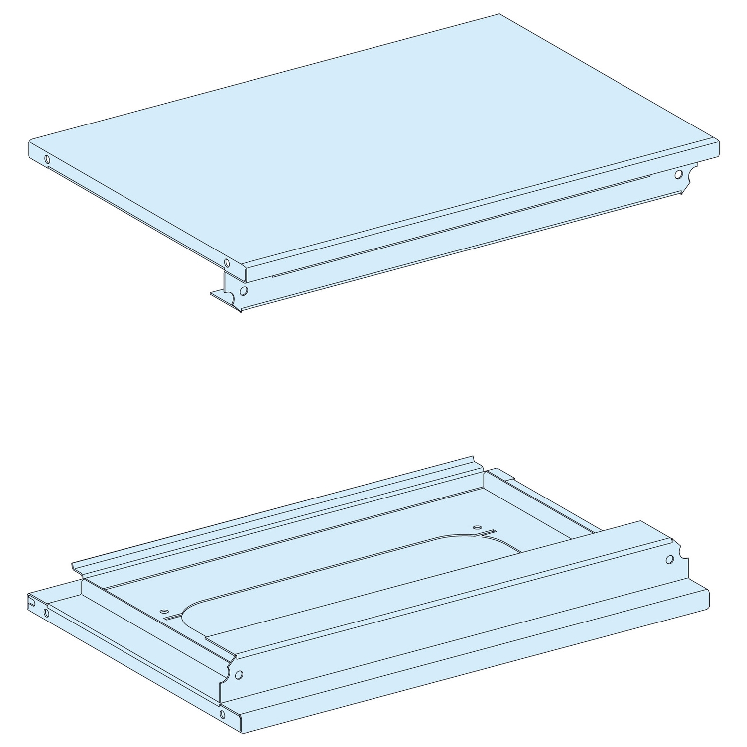 Schneider Electric Schneider Electric 08371 – 2 PLAIN UPPER/LOW PLATE W600 PRISMA G IP55