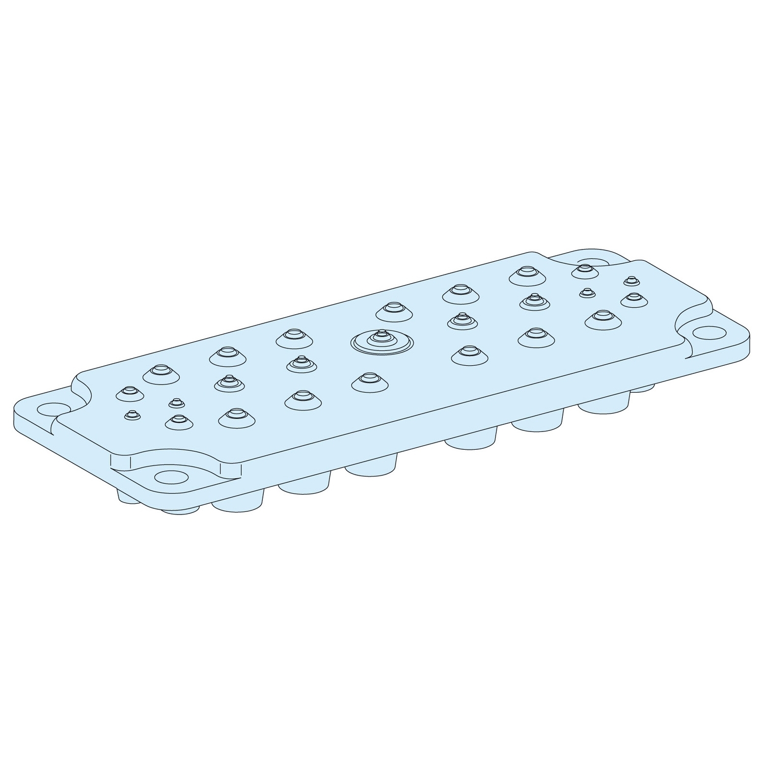 Schneider Electric Schneider Electric 08872 – MEMBRANE GLAND PLATE 25 ENTRIES DIAMETER 5-26MM PRISMA G IP30 AND IP55