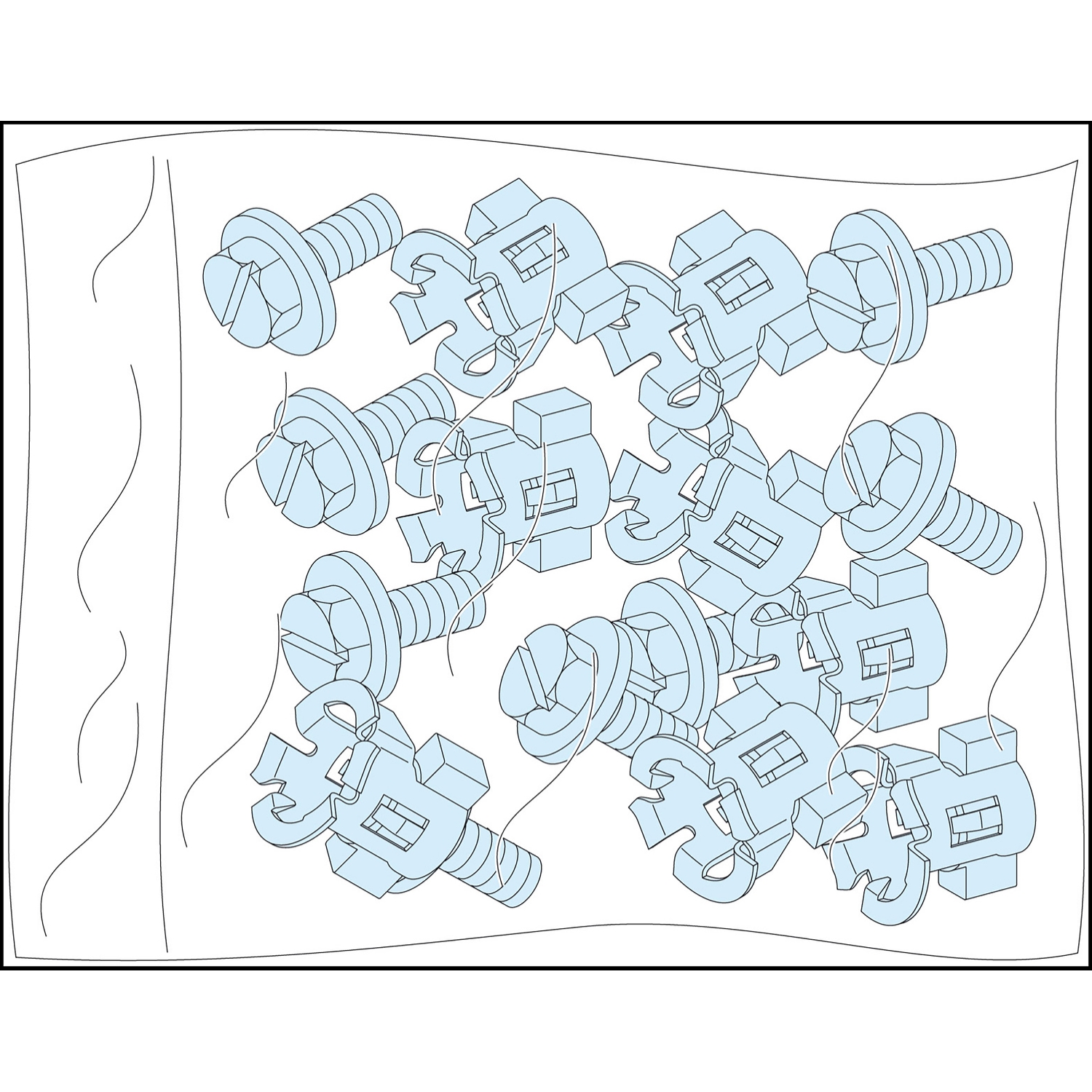 Schneider Electric Schneider Electric 08921 – 20 FRAMEWORK SCREWS+WING NUTS