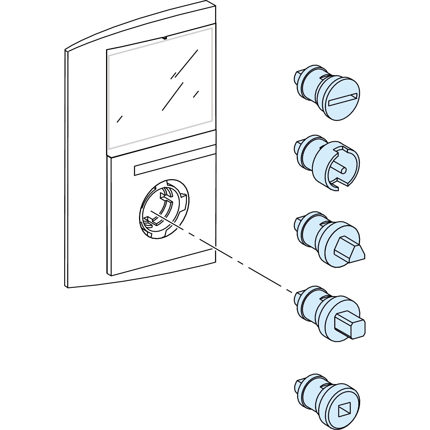 Schneider Electric Schneider Electric 09981 – SLOT IP55 DOOR INSERT/SCREWDR.
