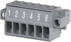 B&R B&R 0TB1106.8010 Accessory terminal block, 6-pin, screw clamp terminal block 1.5 mm², protected against vibration by the screw flange