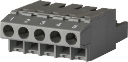 B&R B&R 0TB2105.9010 The single-row 5-pin terminal block 0TB2105 is used as the connection terminal for fieldbuses among other things. M-CAD (Mechan. Temp