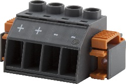 B&R B&R 0TB3104-7021 Accessory terminal block, 4-pin, screw clamp terminal block 6 mm², Labeled + + - -