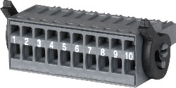 B&R B&R 0TB710.91 The single row 10-pin terminal block 0TB710 is used for making connections on an XV module.
