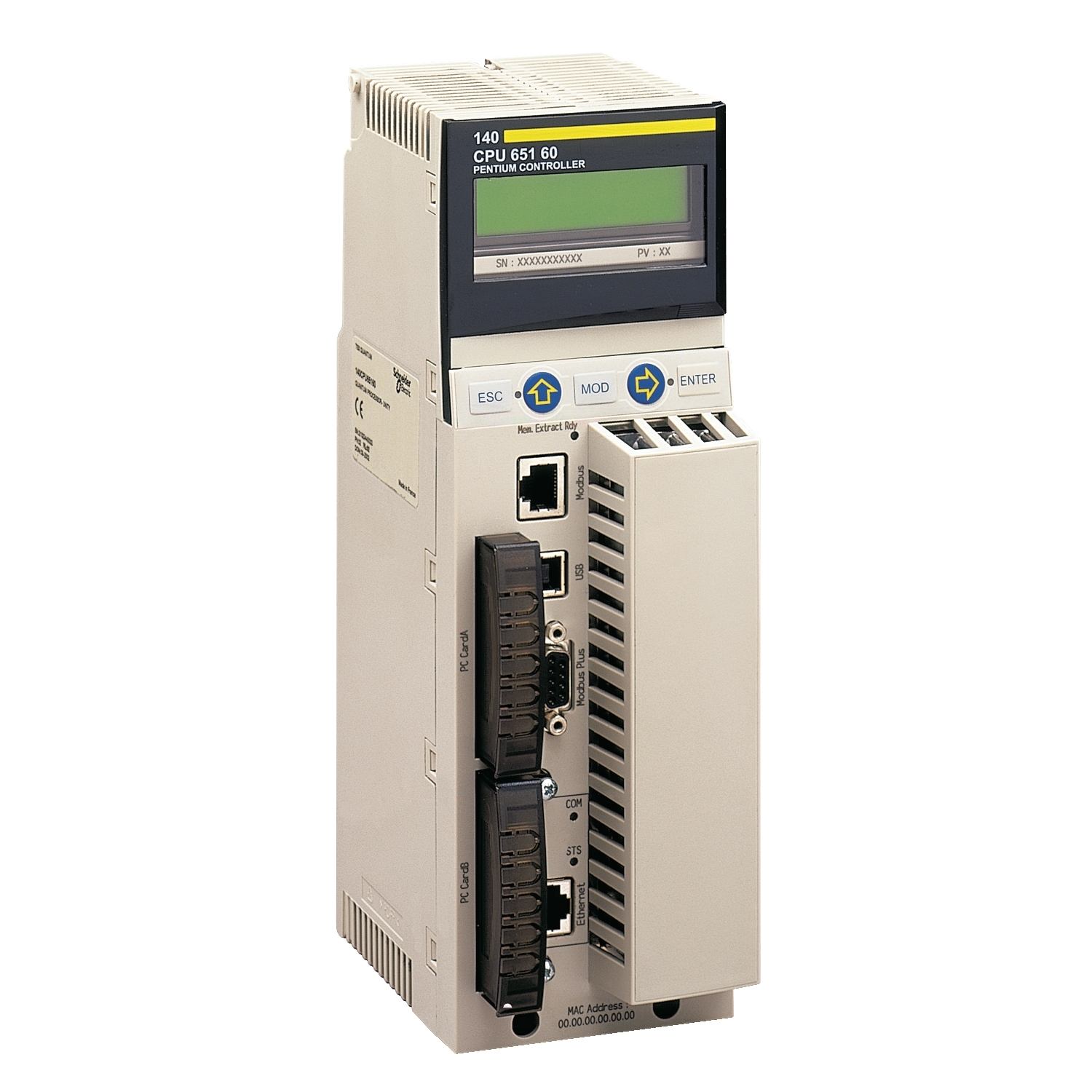 Schneider Electric Schneider Electric 140CPU65150 – Unity processor, Modicon Quantum automation platform, Modbus Plus, 768kB RAM, 166MHz