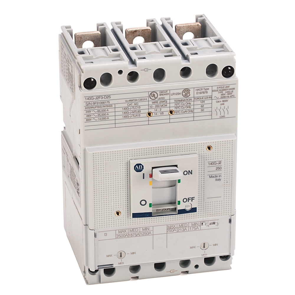 Allen-Bradley Allen-Bradley 140G-J2F3-D17 140G 250A J Frame Molded Case Ckt-Bkr