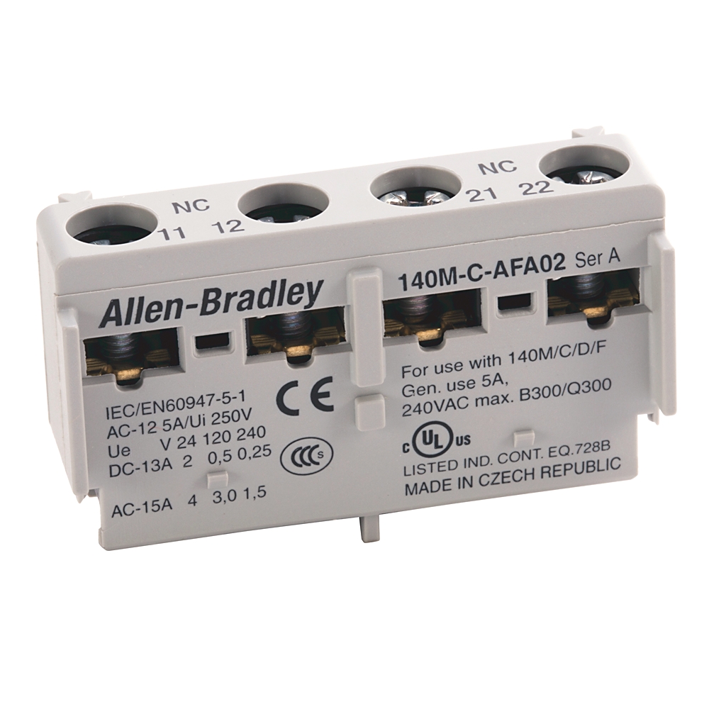 Allen-Bradley Allen-Bradley 140M-C-AFAR10A01 Internal Auxiliary Contact - 1 NO 1 NC