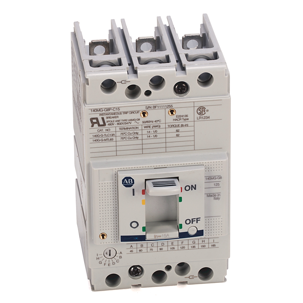 Allen-Bradley Allen-Bradley 140MG-G8P-C50-BA 140G 125A G Frame Mtr Protection Ckt-Bkr
