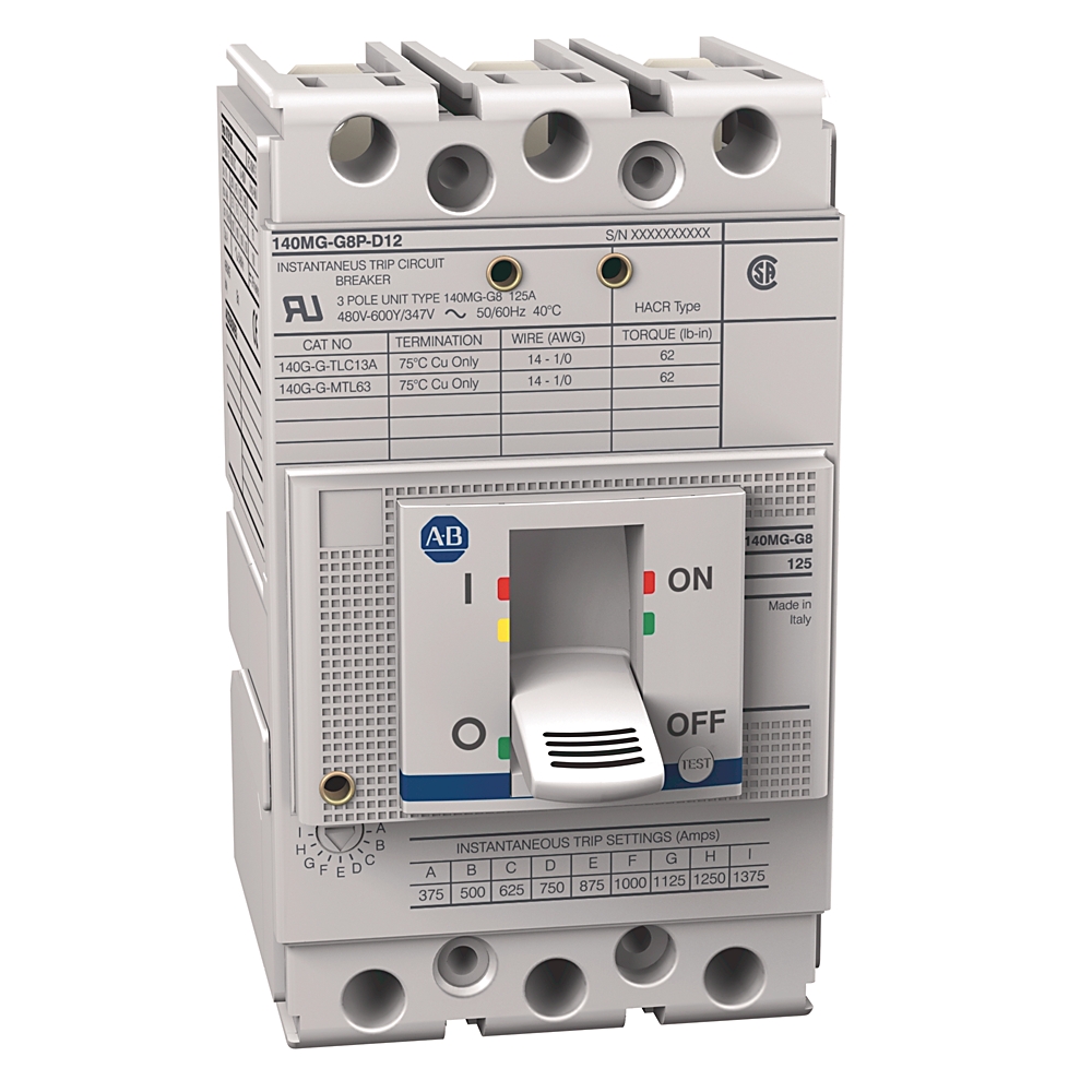 Allen-Bradley Allen-Bradley 140MG-G8P-D10-KA 125A G Frame Mtr Protection Ckt-Bkr