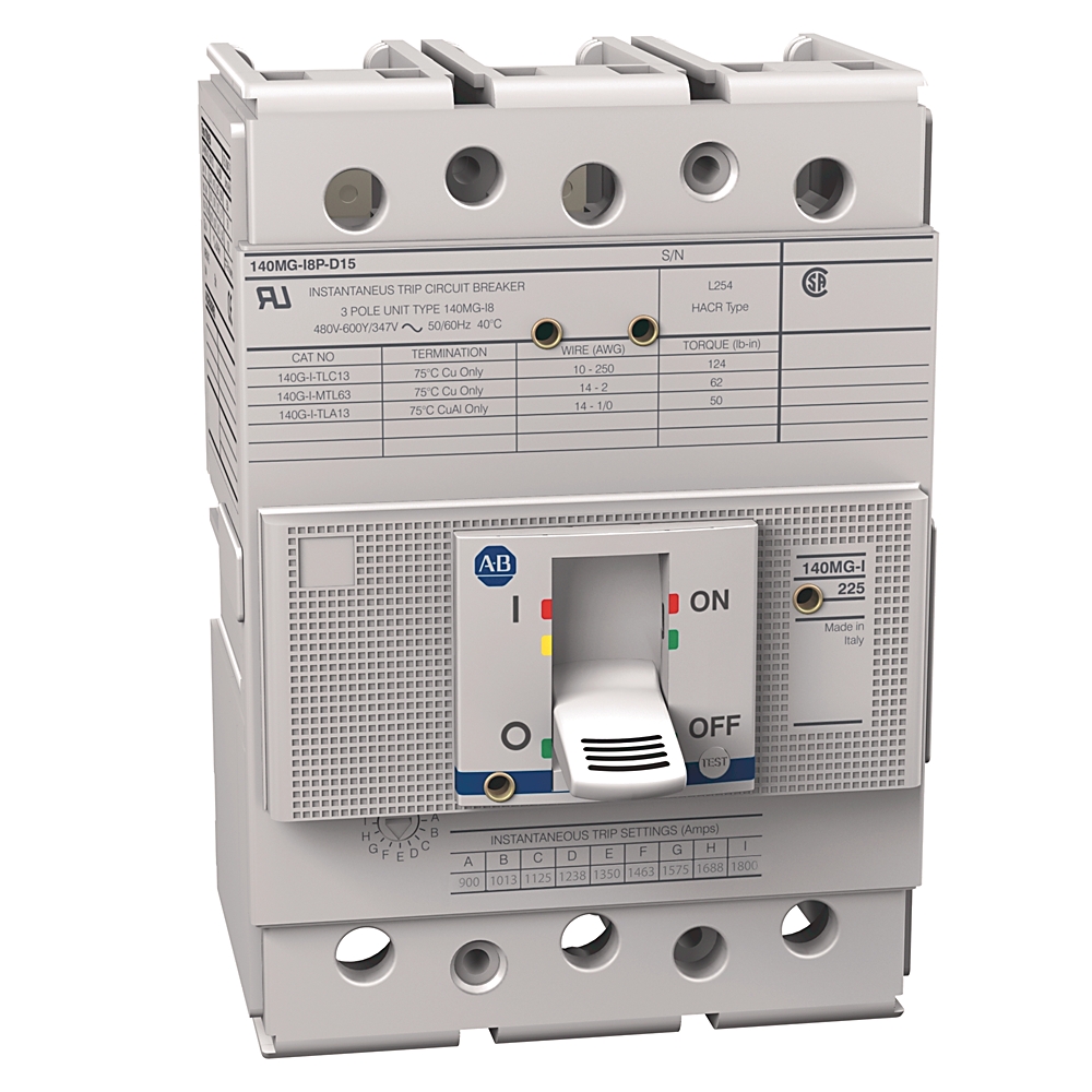 Allen-Bradley Allen-Bradley 140MG-I8P-D10 140MG 100A I Frame Motor Ckt Protector