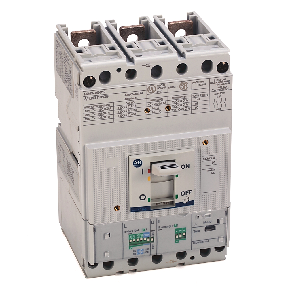 Allen-Bradley Allen-Bradley 140MG-J8E-D10-KA 250A J Frame Mtr Protection Ckt-Bkr