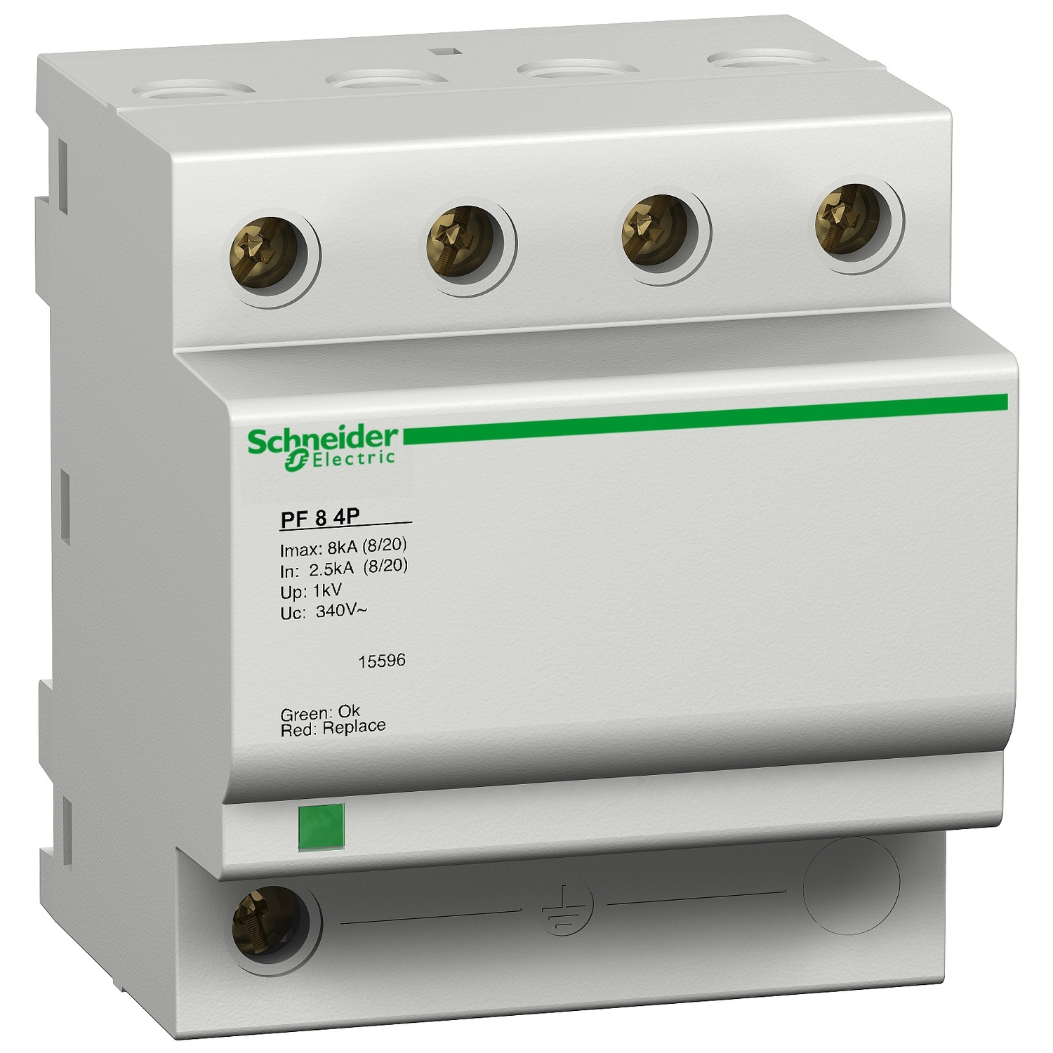 Schneider Electric Schneider Electric 15693 – PF20 modular surge arrester - 3 poles + N - 340 V