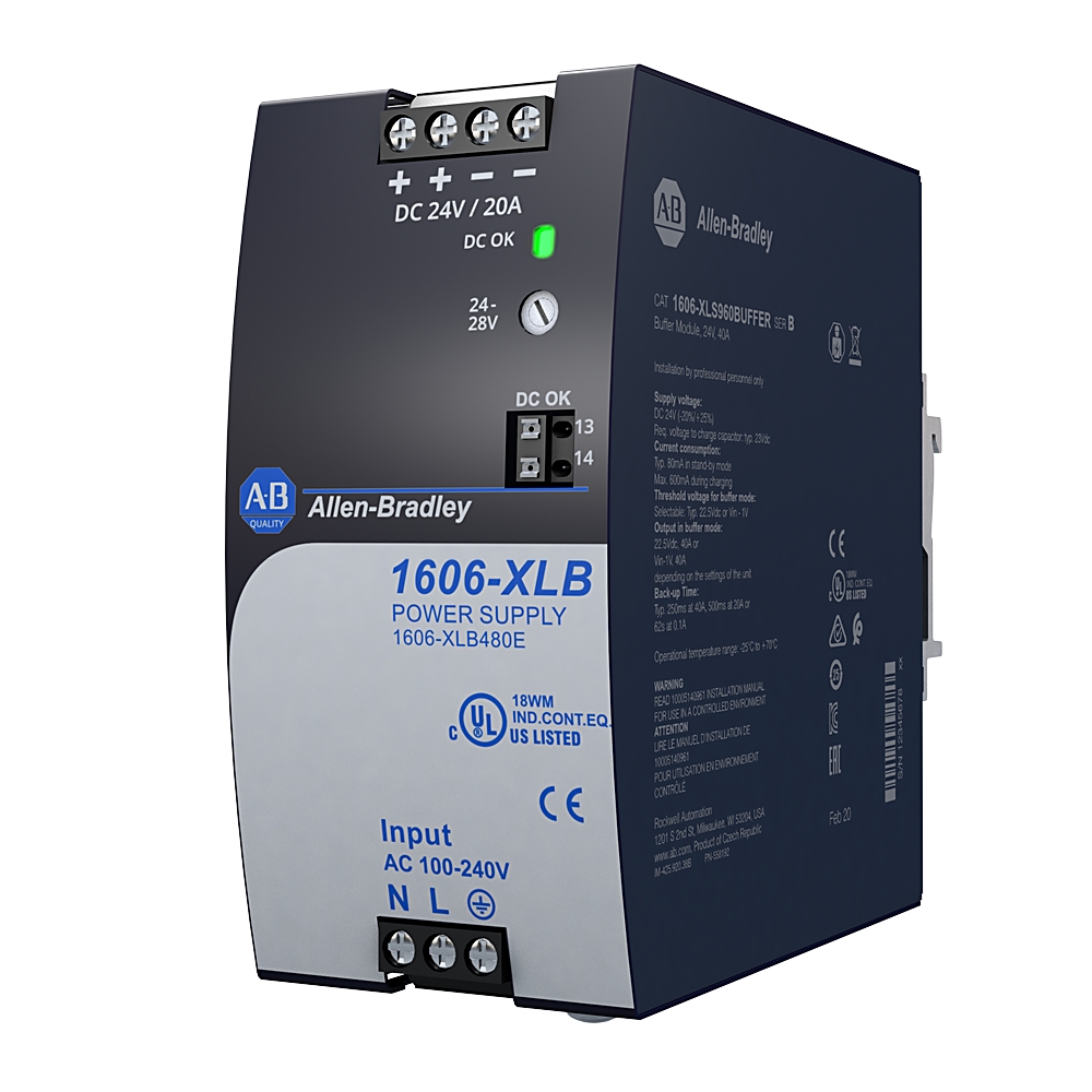 Allen-Bradley Allen-Bradley 1606-XLB480E XLB Power Supply 480W 24VDC 20A