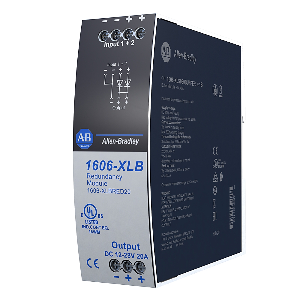 Allen-Bradley Allen-Bradley 1606-XLBRED20 Redundancy Module 12-28VDC 2x10A 20A