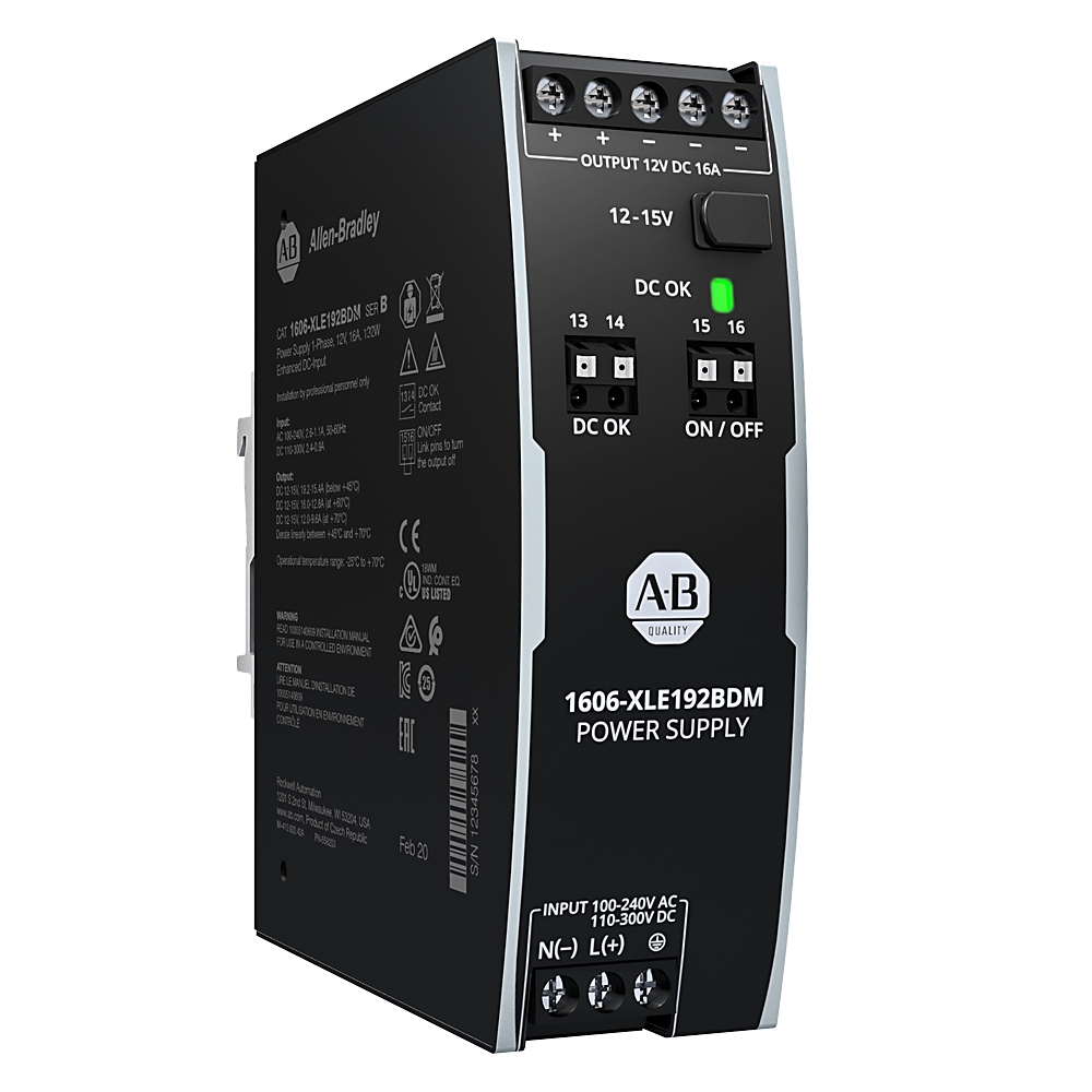 Allen-Bradley Allen-Bradley 1606-XLE192BDM XLE Power Supply 192W 12VDC 16A