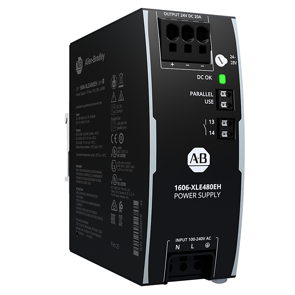 Allen-Bradley Allen-Bradley 1606-XLE480EH XLE Power Supply 480W 24VDC 20A