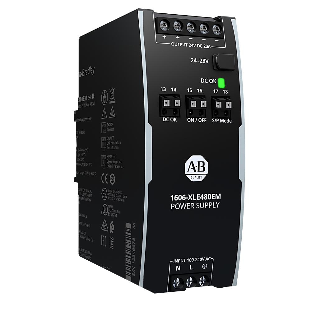 Allen-Bradley Allen-Bradley 1606-XLE480EM XLE Power Supply 480W 24VDC 20A