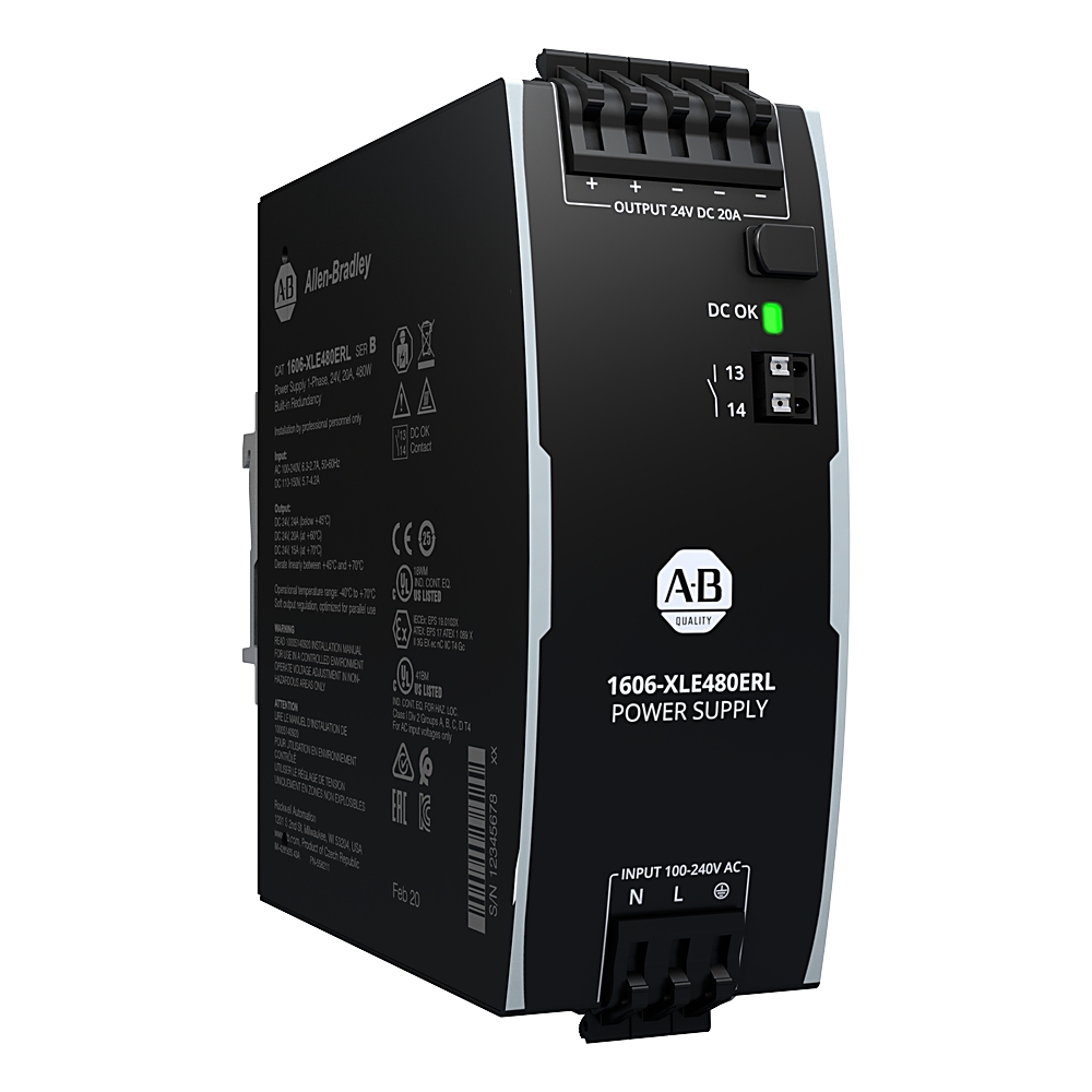 Allen-Bradley Allen-Bradley 1606-XLE480ERL XLE Redundant Power Supply 480W 24VDC