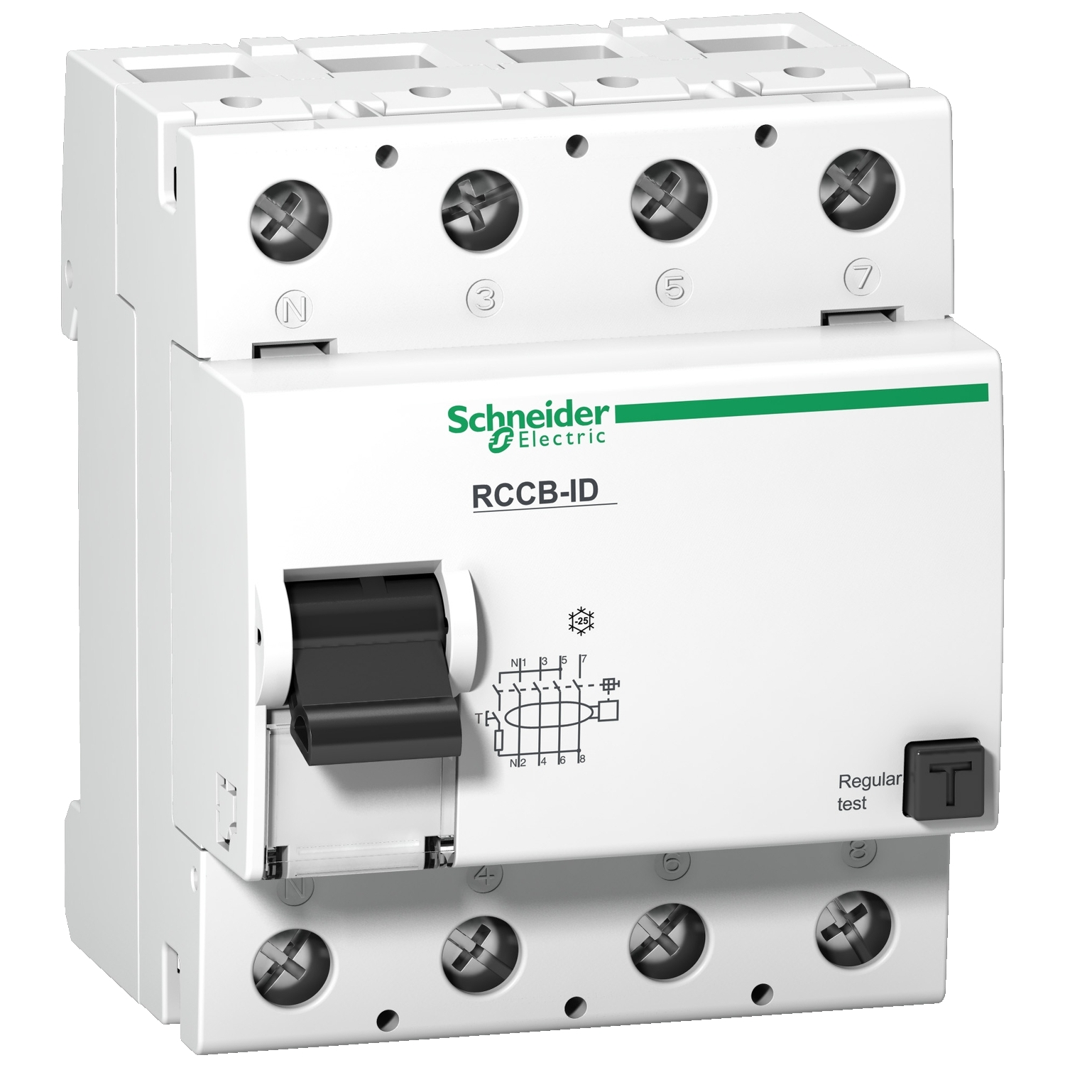 Schneider Electric Schneider Electric 16905 – Residual current circuit breaker (RCCB), Acti9 RCCB-ID, 4P, 125A, AC type, 30 mA