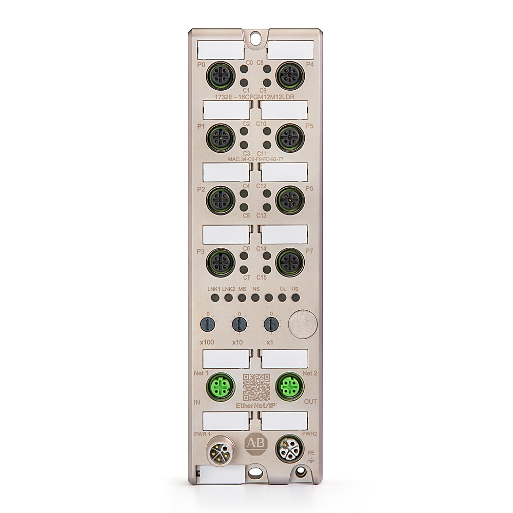 Allen-Bradley Allen-Bradley 1732E-16CFGM12M12LDR Armorblock, Ethernet, 16 DIO, M12 L PWR
