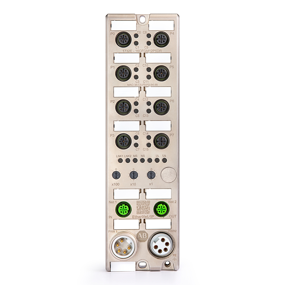 Allen-Bradley Allen-Bradley 1732E-16CFGM12P5DR Armorblock, Ethernet,16 DIO, 5P PWR