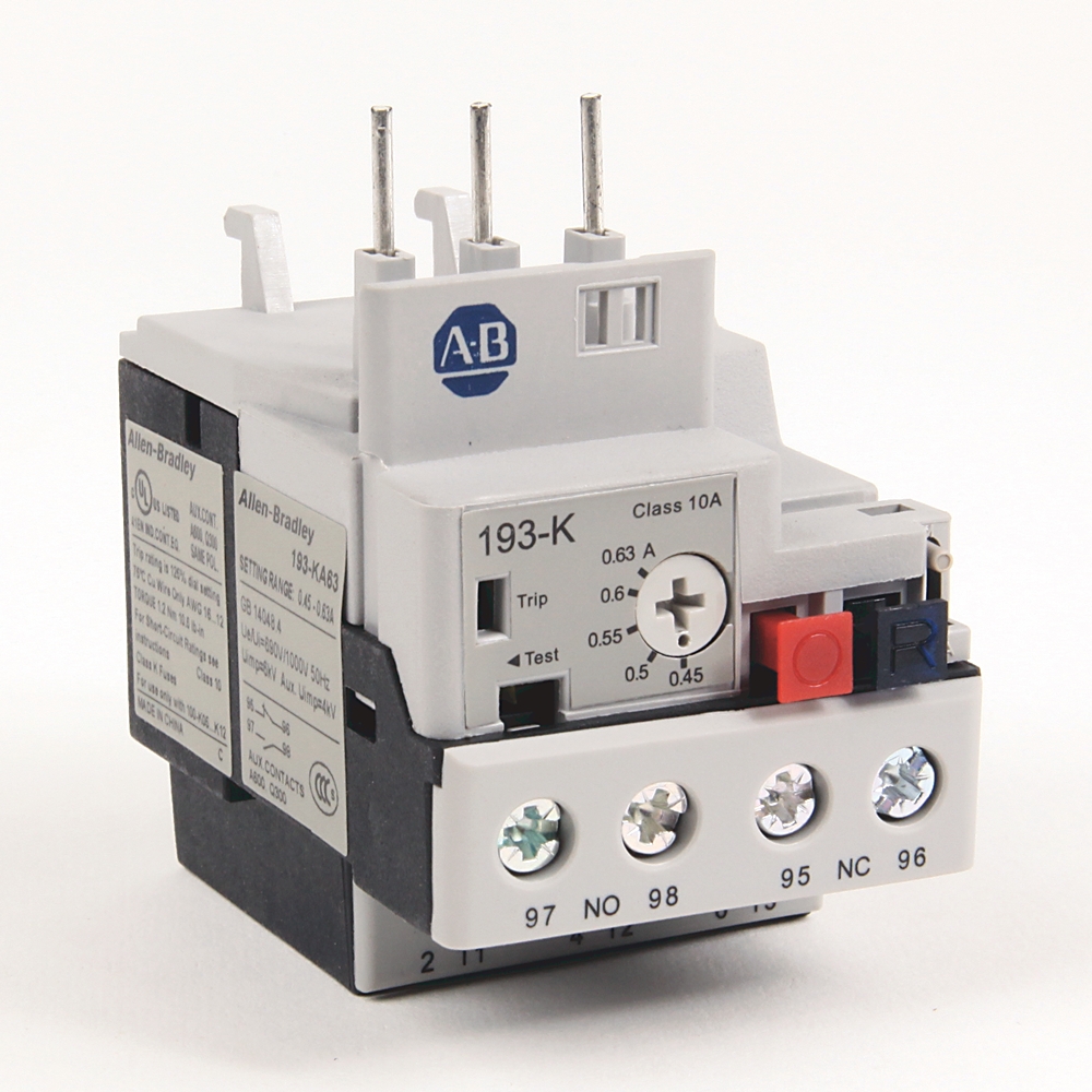 Allen-Bradley Allen-Bradley 193-KA63 0.45-.63 A IEC Bimetallic Overload Relay