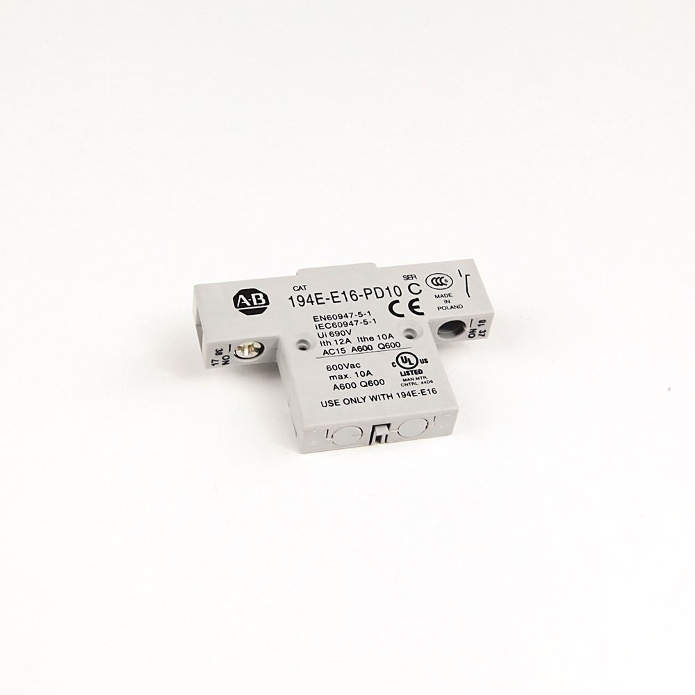 Allen-Bradley Allen-Bradley 194E-E16-PD10 194E 1 NO-EB Auxiliary Contact Block