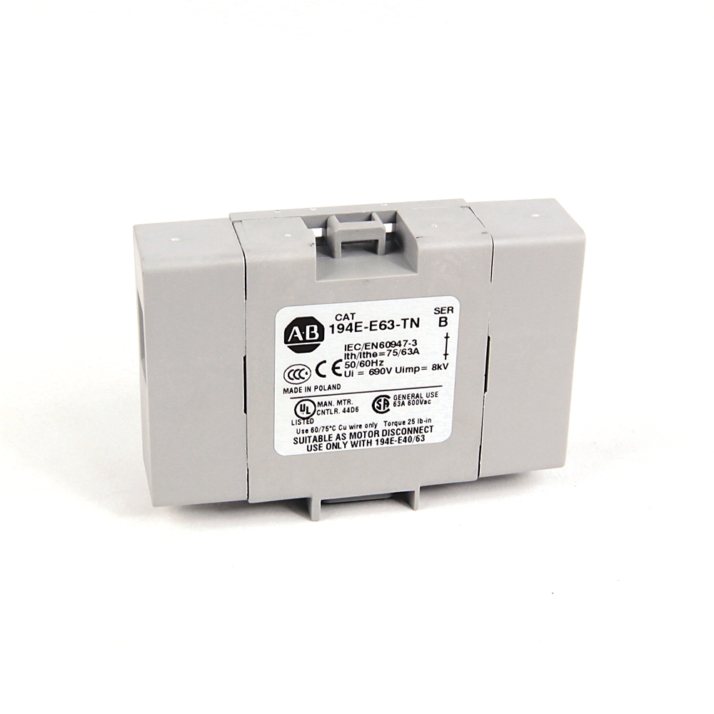 Allen-Bradley Allen-Bradley 194E-E63-TN 194E Type E 40/63A Neutral Terminal
