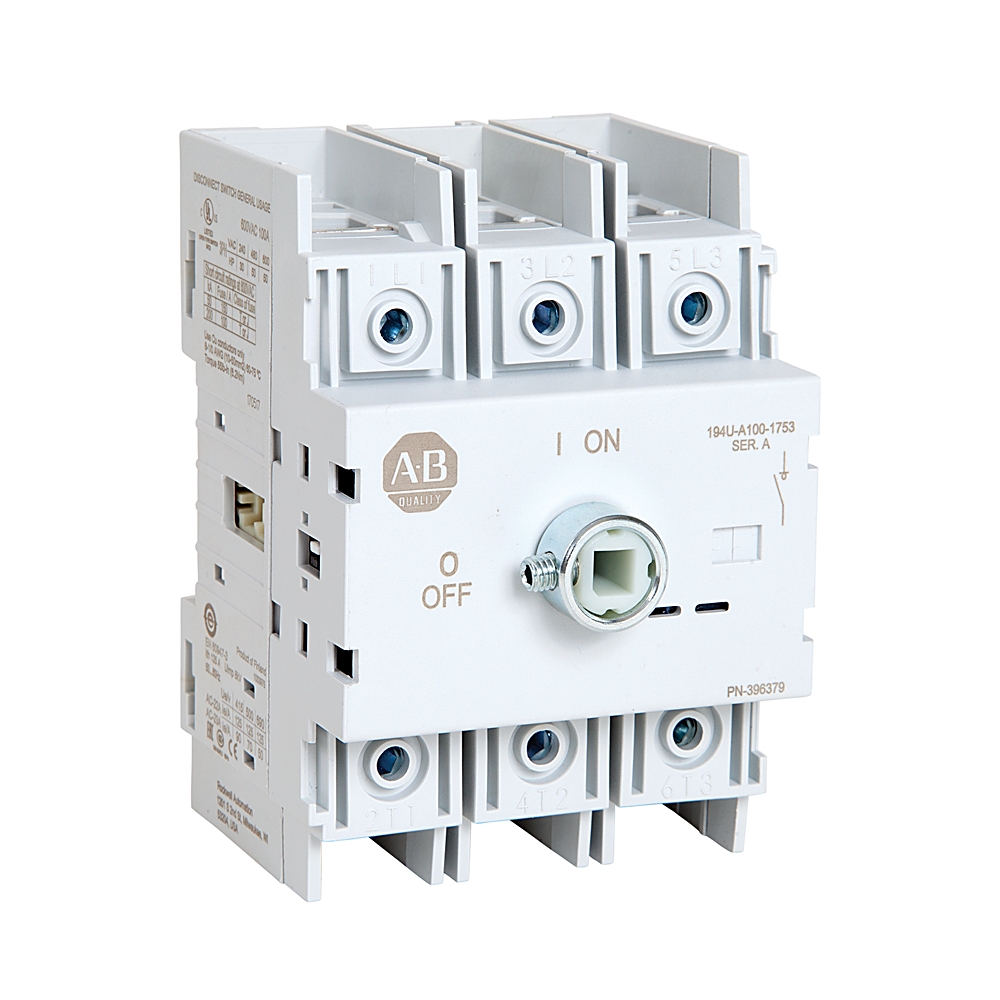 Allen-Bradley Allen-Bradley 194U-A100-1753 194U 100A Base /DIN Mount Disconnect