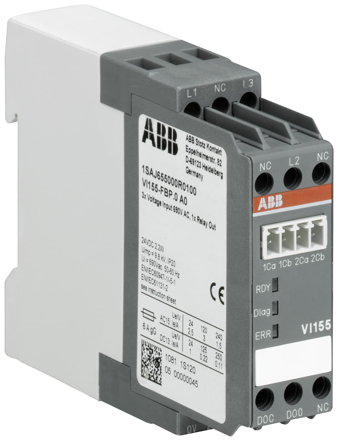ABB ABB VI155-FBP.0 Extension module for motor management device