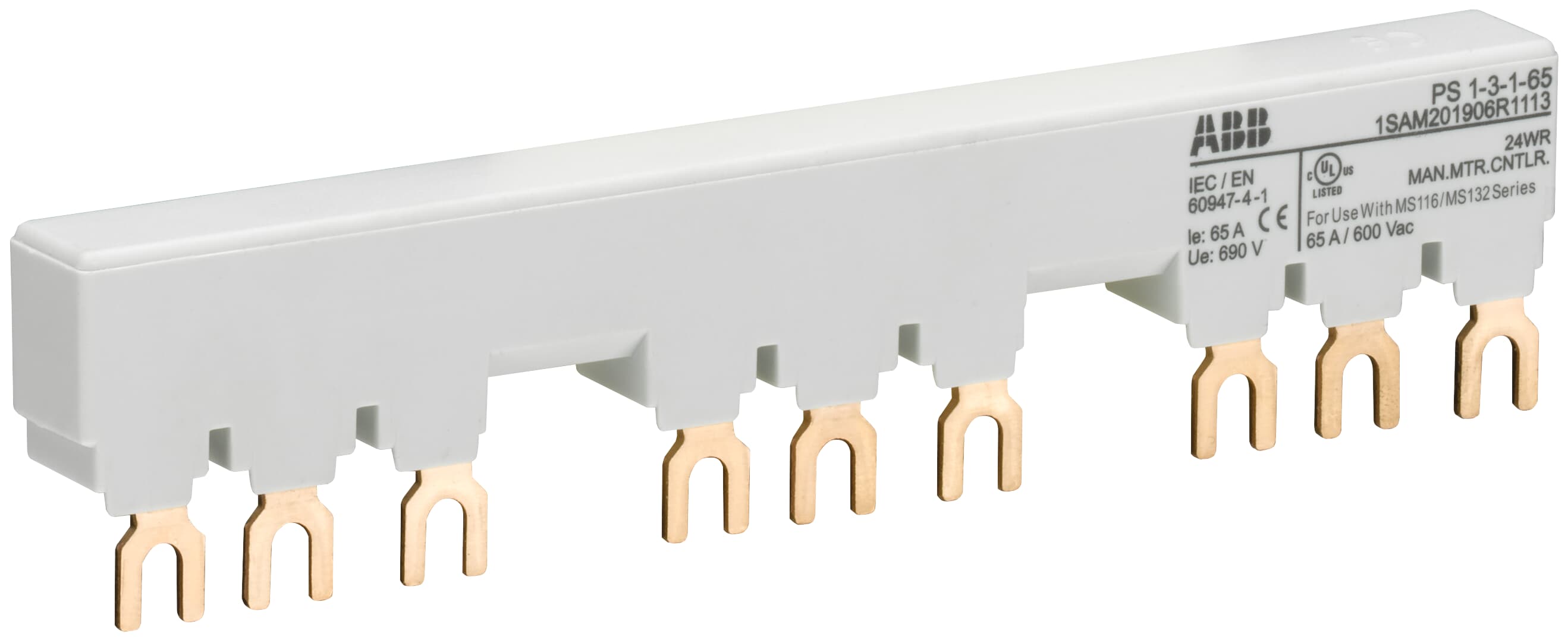 ABB ABB PS1-3-1-65 3-phase busbar for 3 MS116 / MS132 with 1 HK/SK, Ie=65A