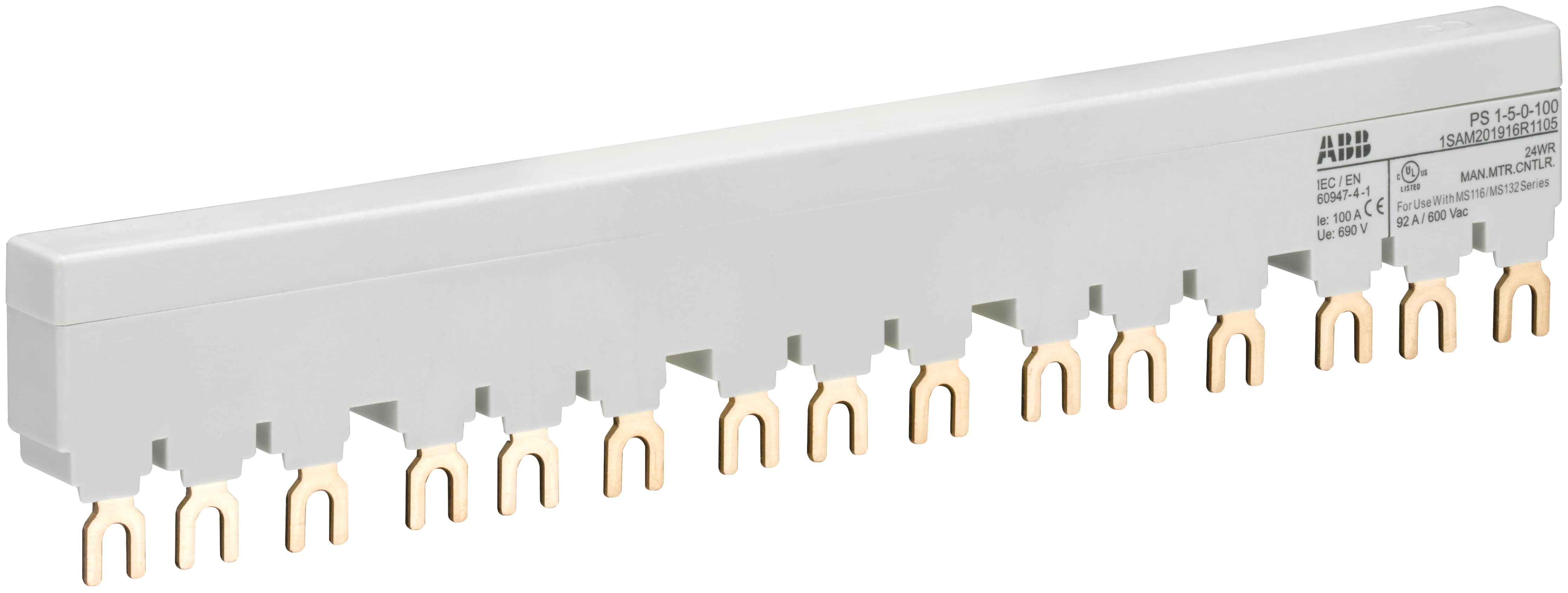 ABB ABB PS1-5-0-100 3-phase busbar for 5 MS116 / MS132, Ie=100A