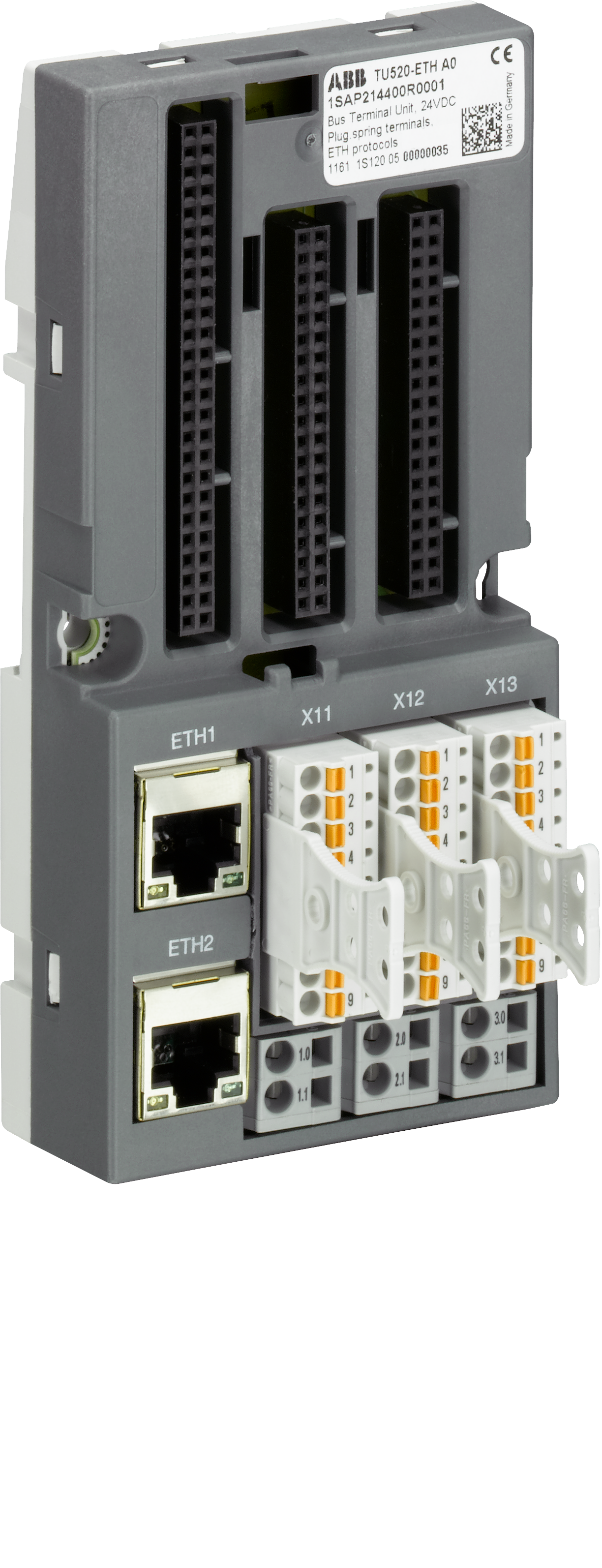 ABB ABB TU520-ETH Interface terminal unit. For gateway module. Pluggable spring terminal blocs (TU520-ETH)