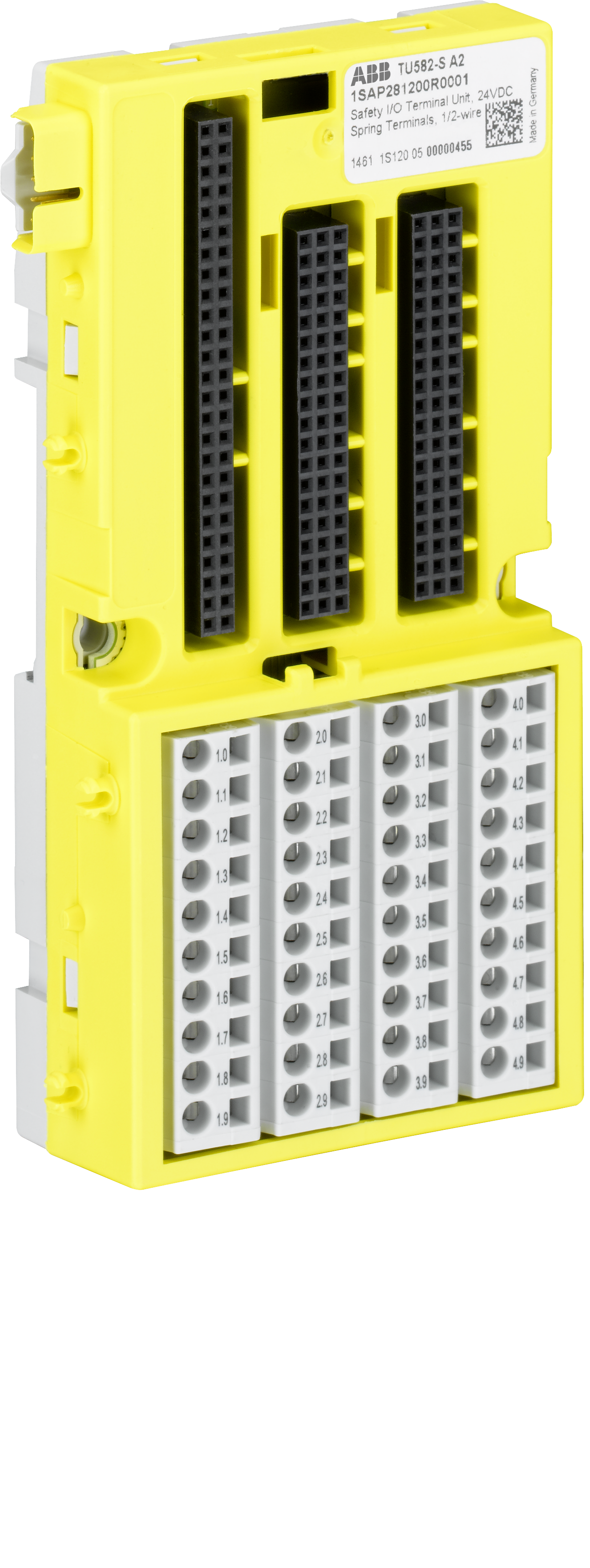 ABB ABB TU582-S I/O terminal unit. For safety I/O Modules. 24VDC. Spring terminals (TU582-S)
