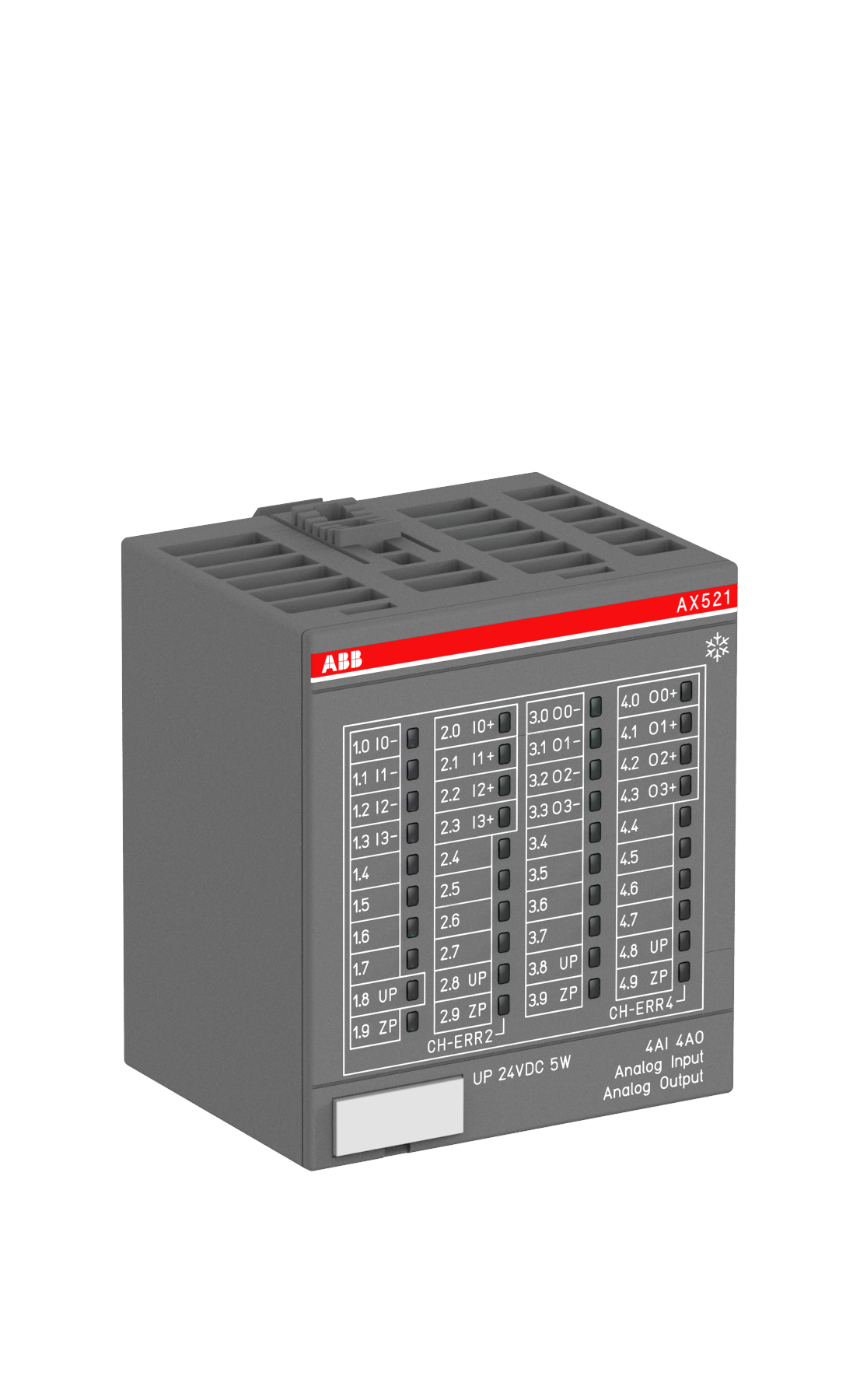 ABB ABB AX521-XC Analog input/output module. 4 AI: U, I, RTD. 4 AO: U, I (AX521-XC)