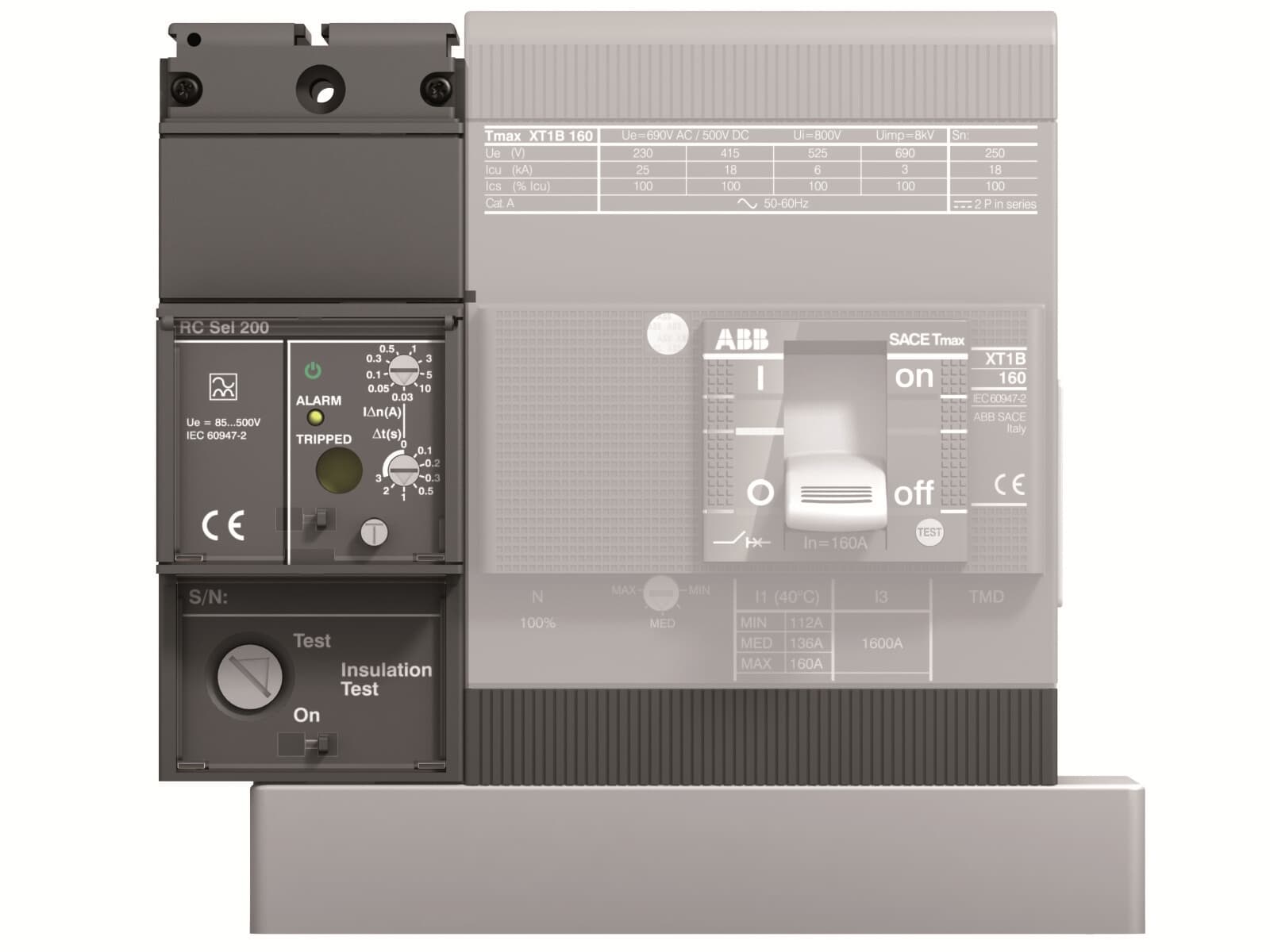 ABB ABB RC Sel 200 HV 85...690Vac XT1 4p F