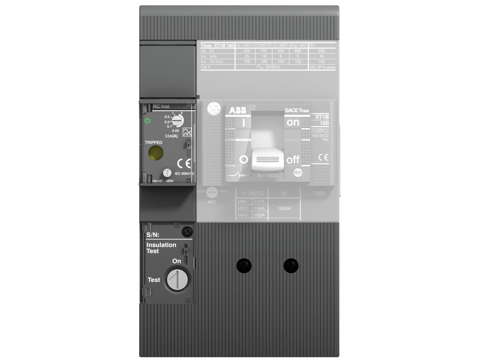 ABB ABB RC Inst HV 85...690Vac XT1 3p F