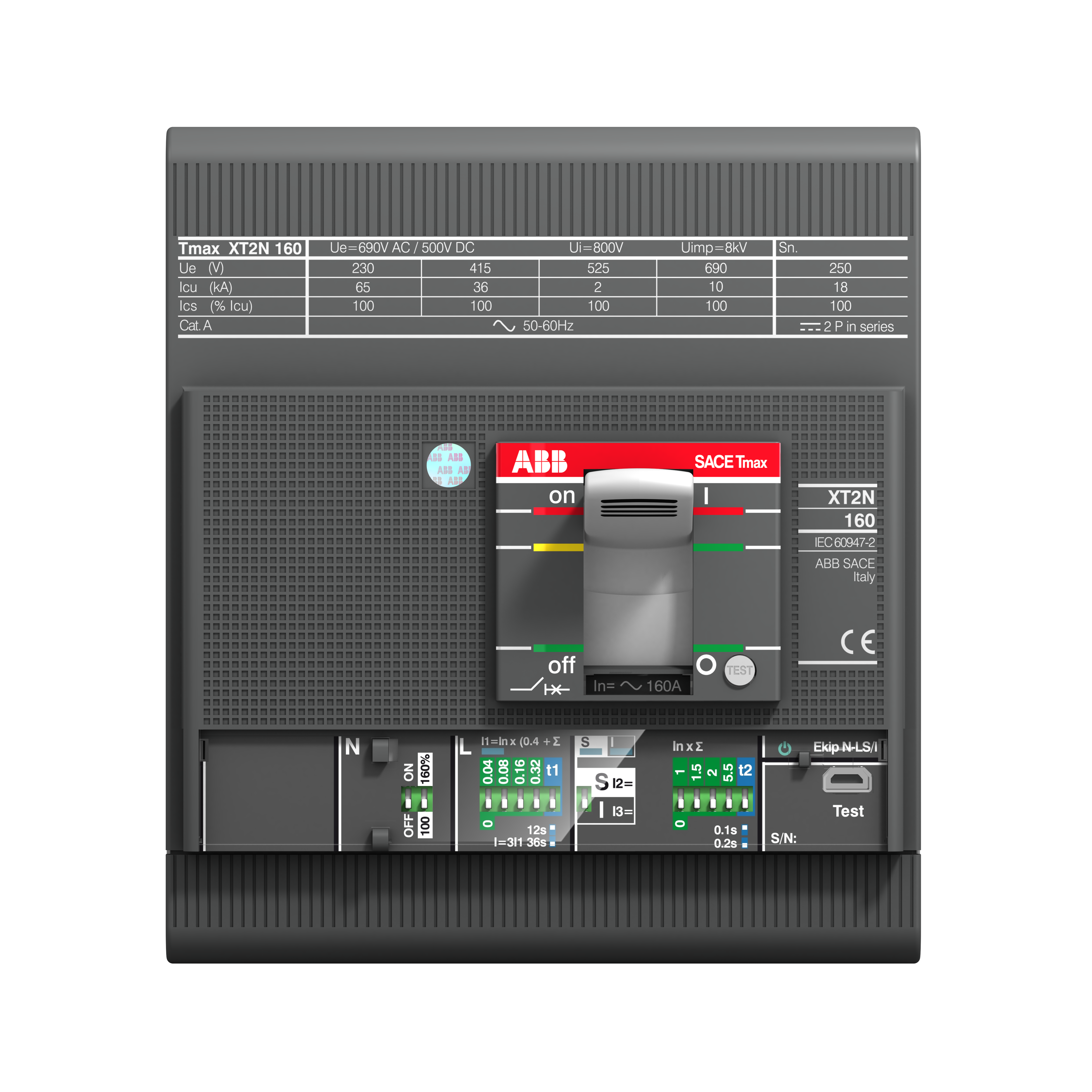 ABB ABB XT2L 160 Ekip I In=63A 4p F F