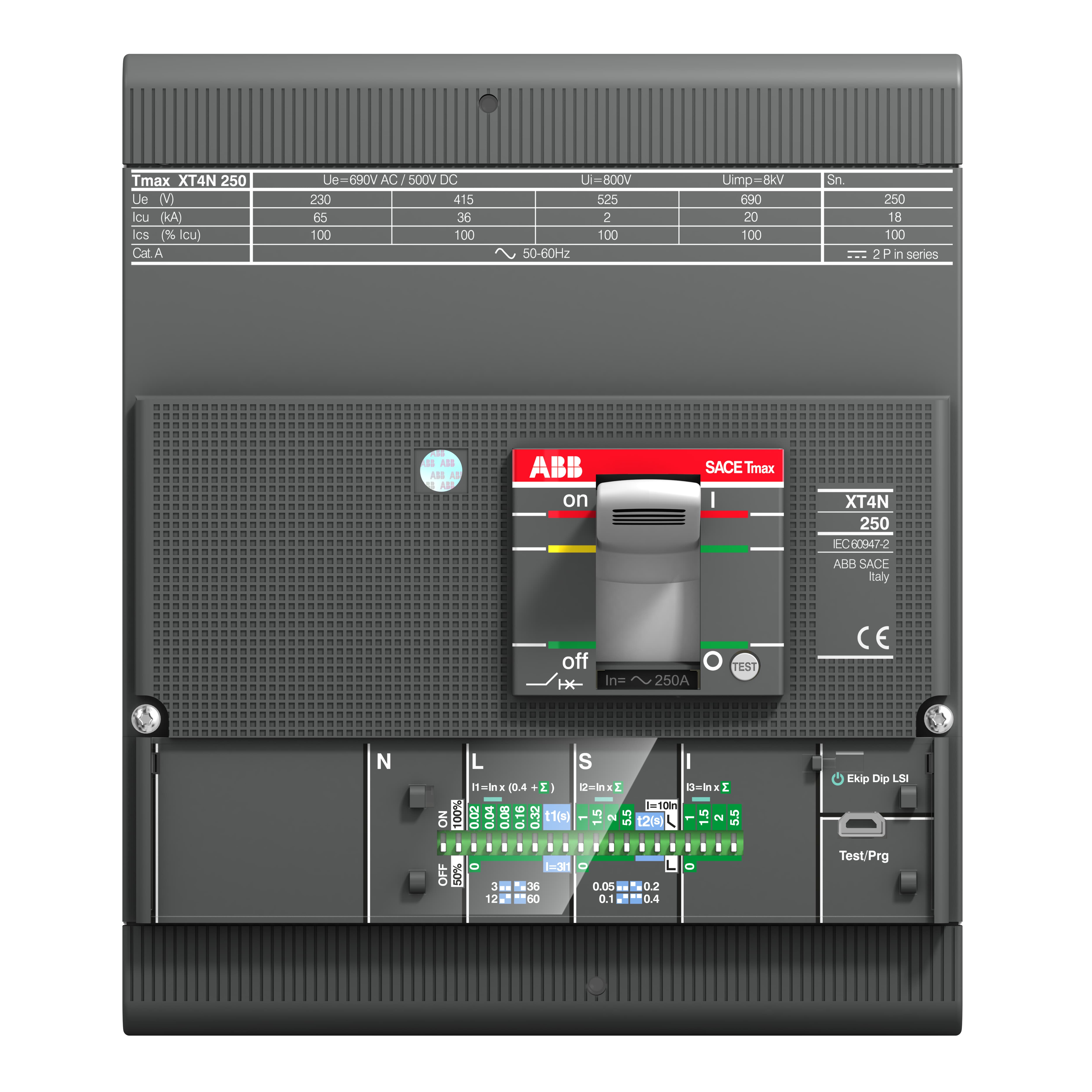 ABB ABB XT4L 250 Ekip LSI In=250A 4p F F