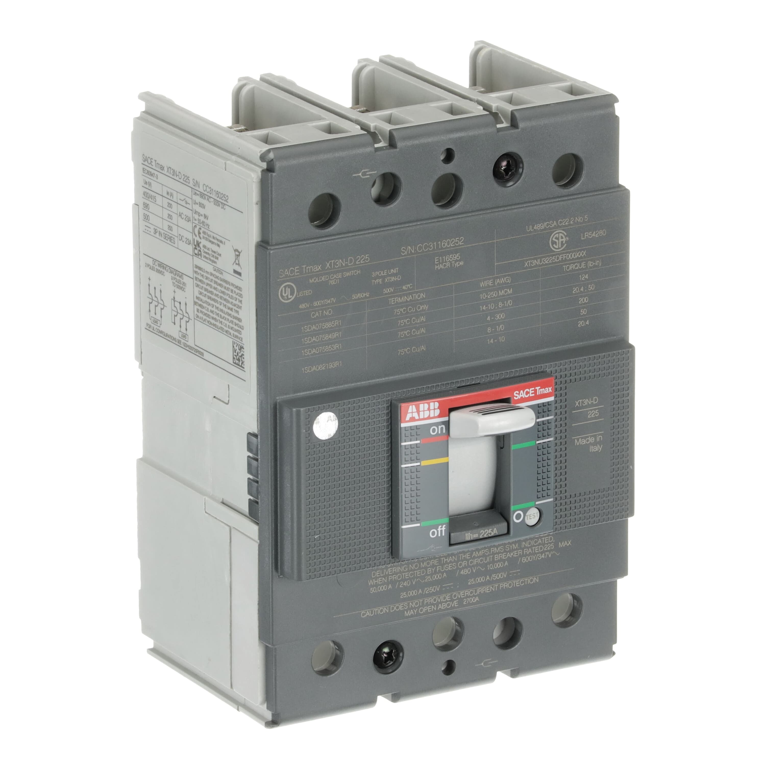 ABB ABB XT3N-D 225 MCS-UL/CSA Im=2700 3p F F