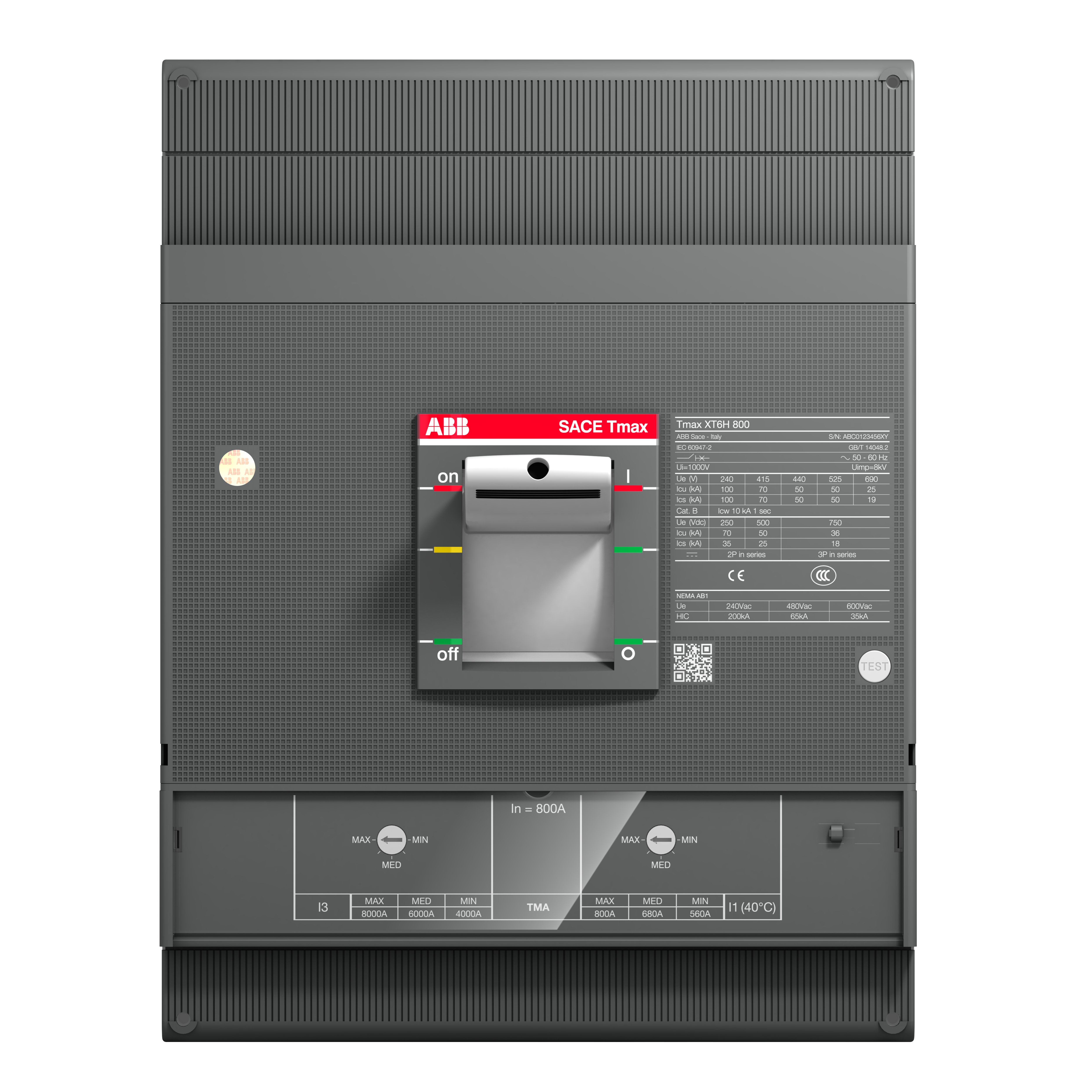 ABB ABB XT6S 800 TMA 800-8000 3p F F
