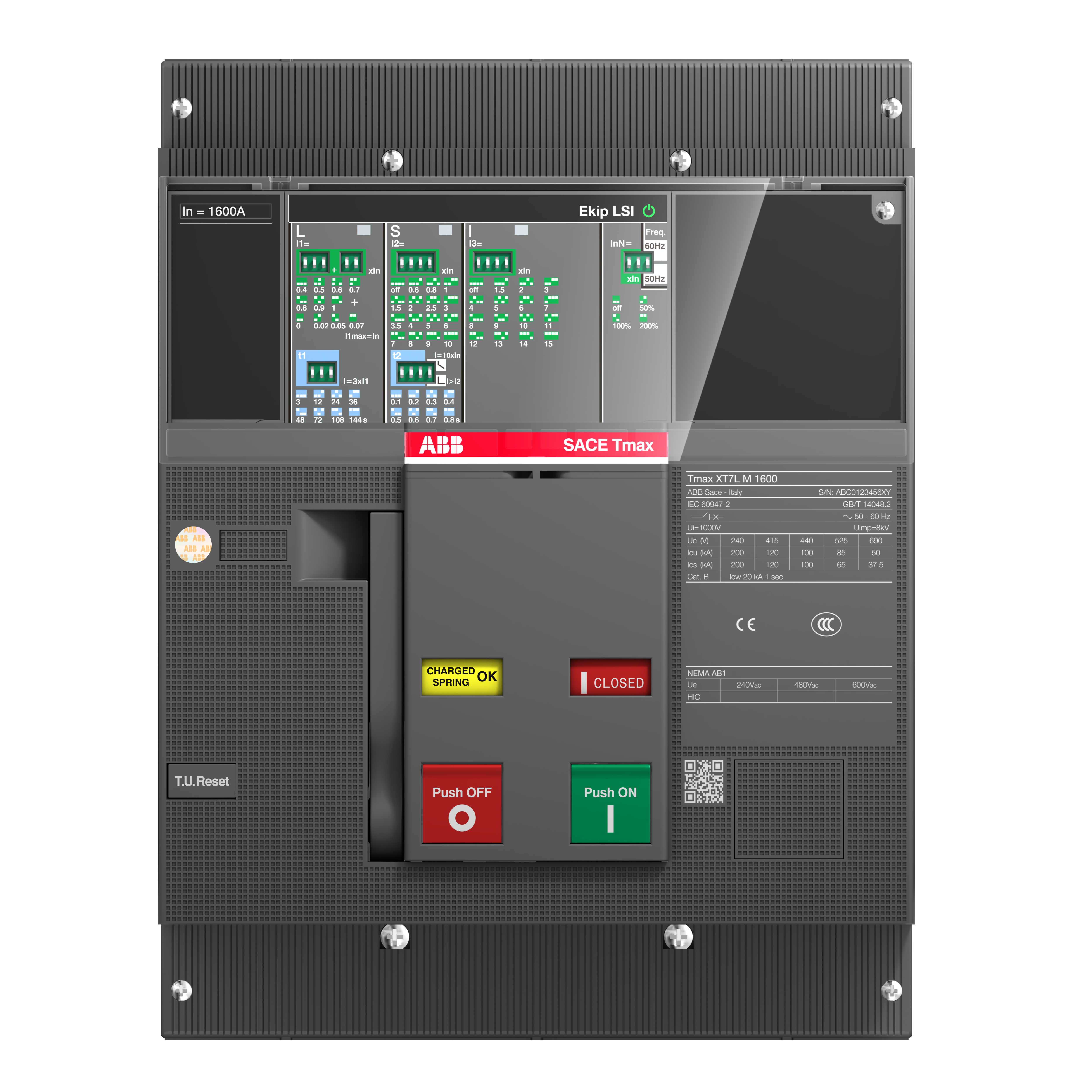 ABB ABB XT7S M 800 Ekip Dip LS/I In800A 3p FF UL