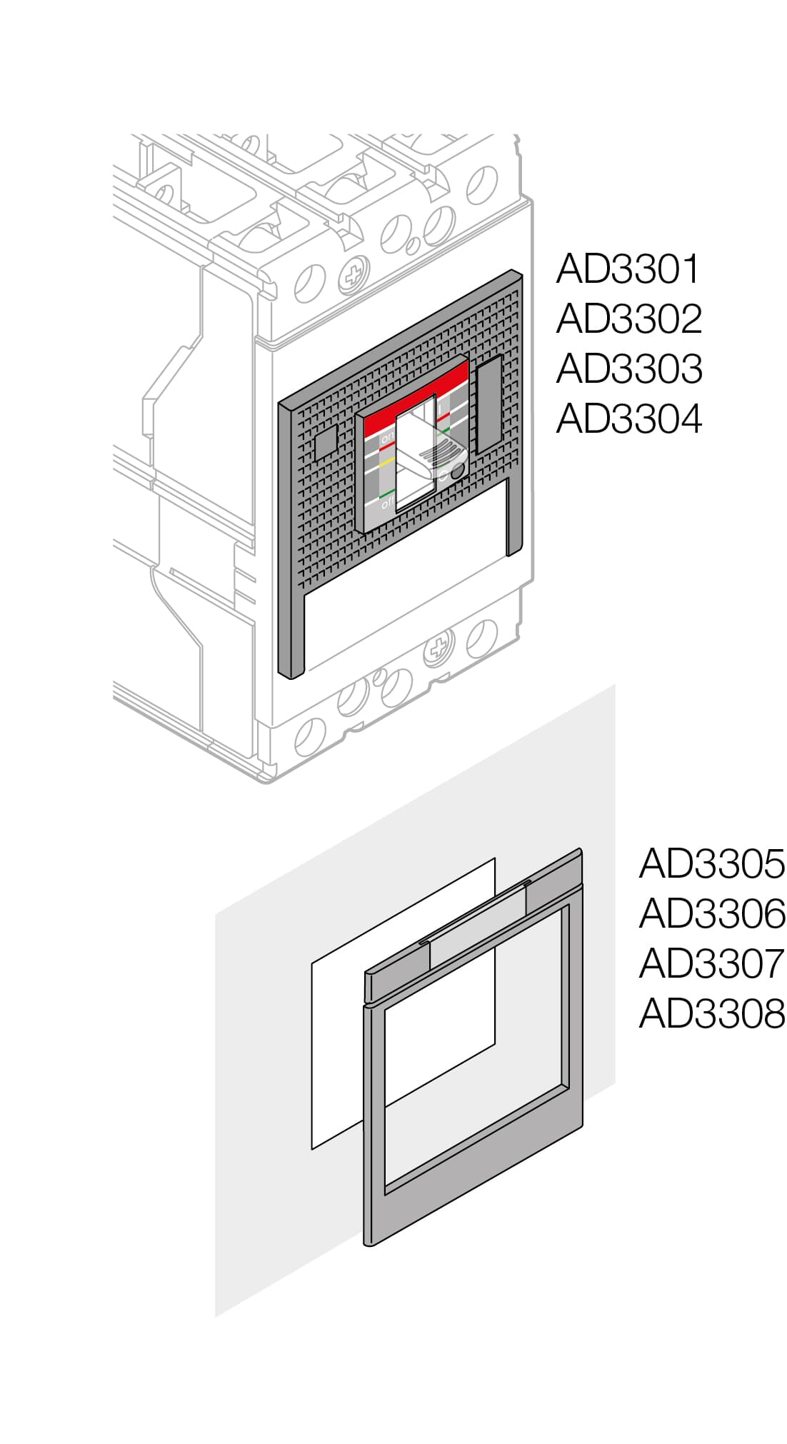 ABB ABB AD3305 XT1 3P flange ro plate-mounting
