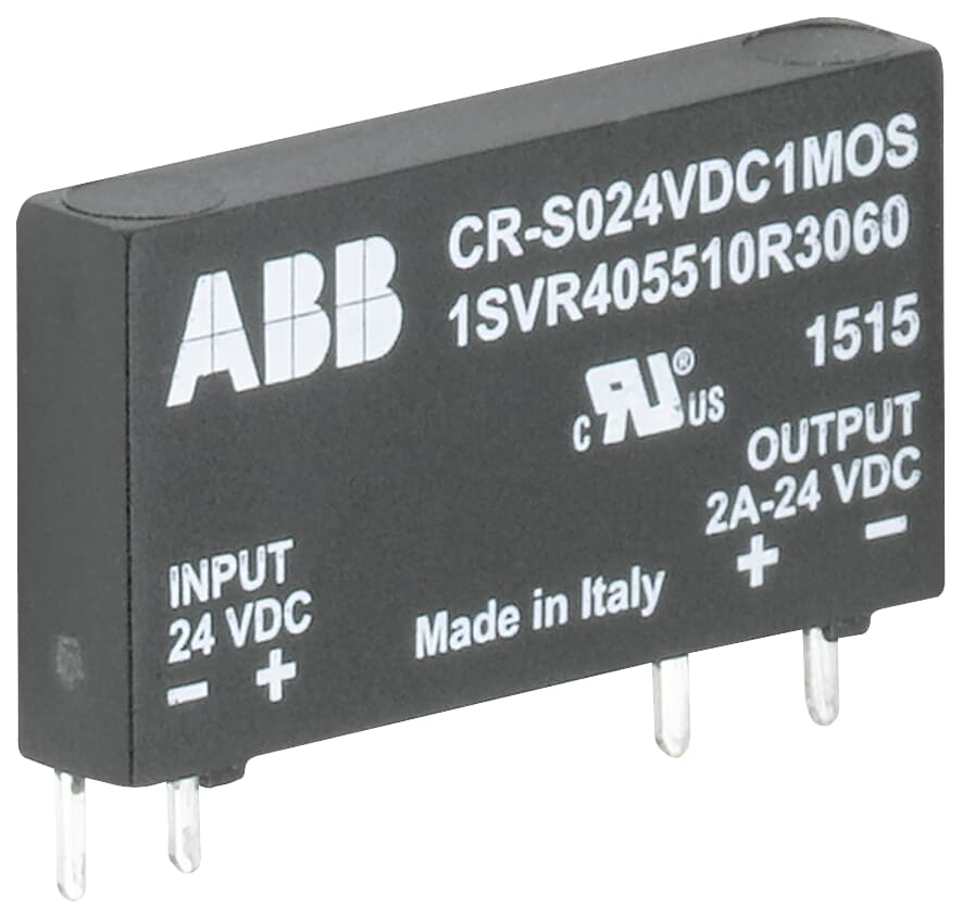 ABB ABB CR-S024VDC1TRA Pluggable optocoupler Input= 24 V DC, Output= 100 mA/48 V DC