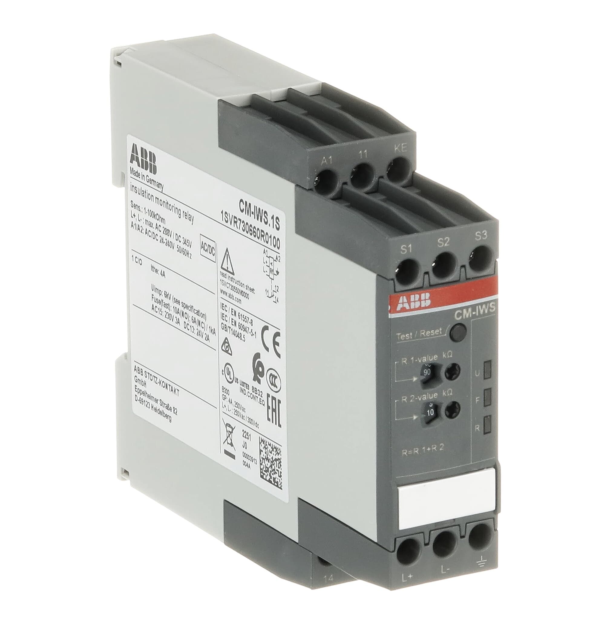 ABB ABB CM-IWS.1S Insulation and earth fault monitoring relay