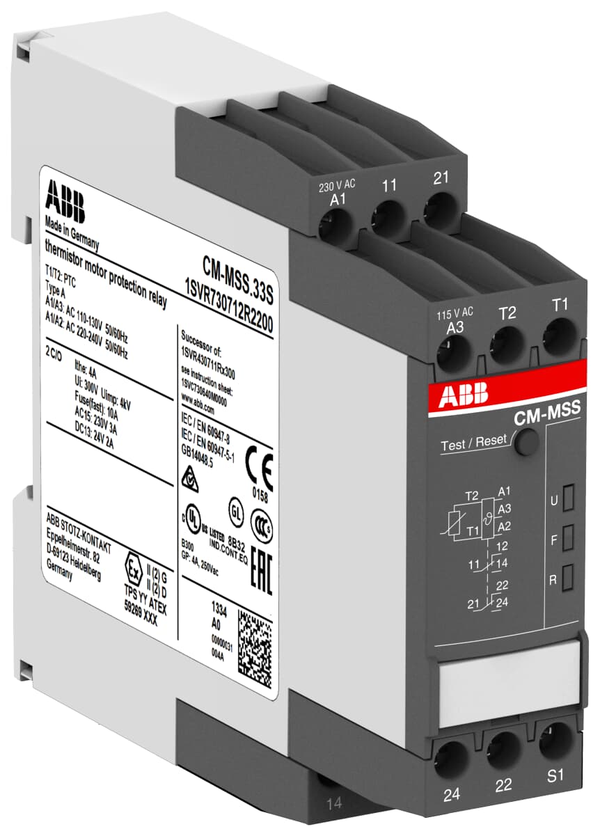 ABB ABB CM-MSS.33P Relay for thermistor protection (PTC)