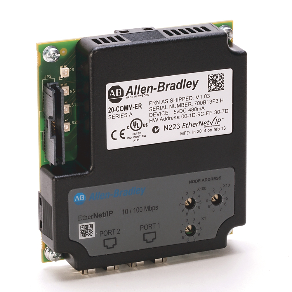 Allen-Bradley Allen-Bradley 20-COMM-ER Dual-port EtherNet/IP Adapter
