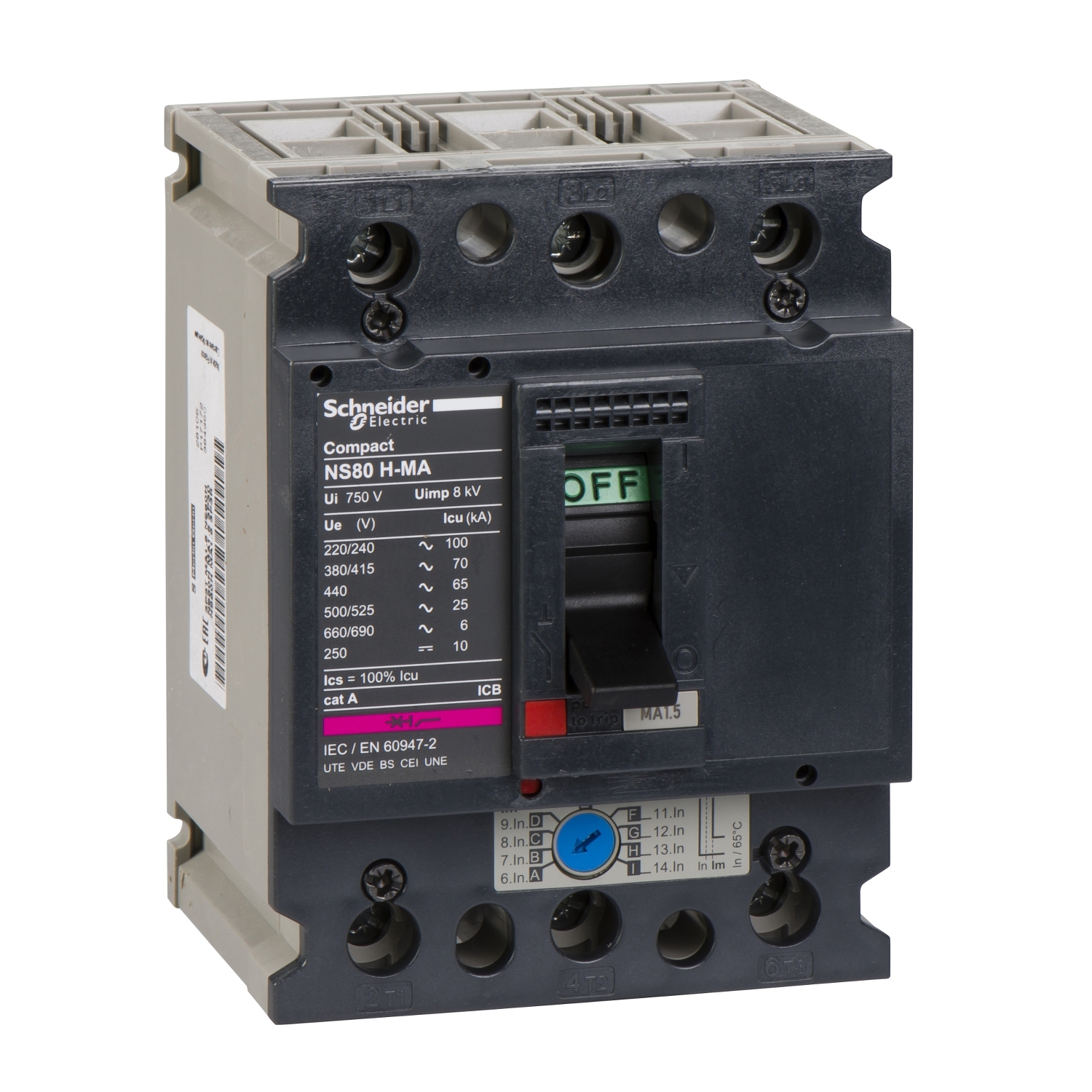 Schneider Electric Schneider Electric 28106 – CIRCUIT BREAKER, IEC 1A NEH MAG TRIP